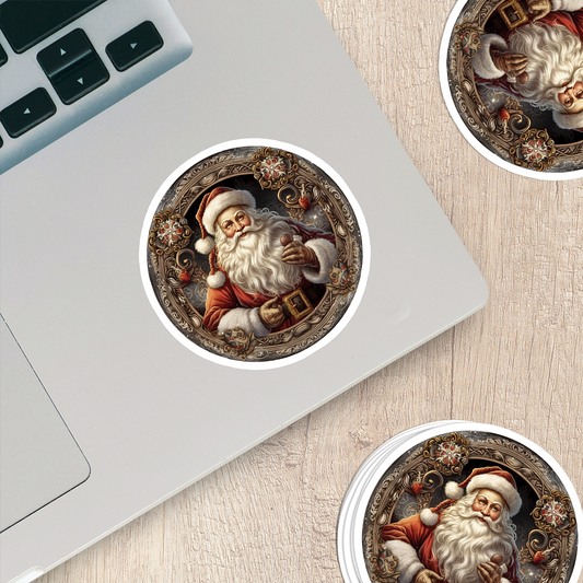 Santa Claus Vinyl Sticker - Bring the Magic of Christmas Anywhere