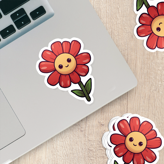 Charming Flower Vinyl Sticker - Blossom Your World with Delight