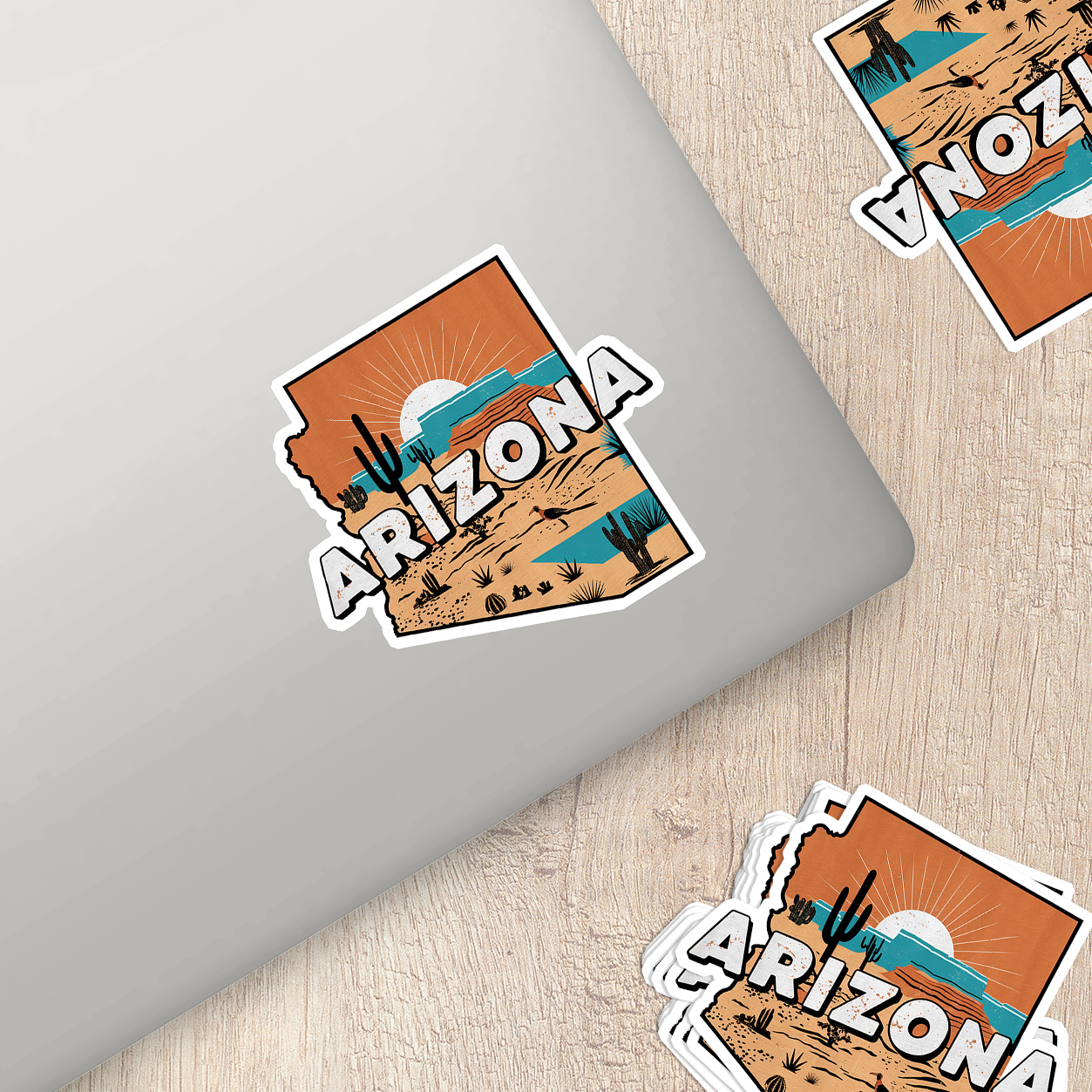 Retro Vinyl State Sticker - Arizona