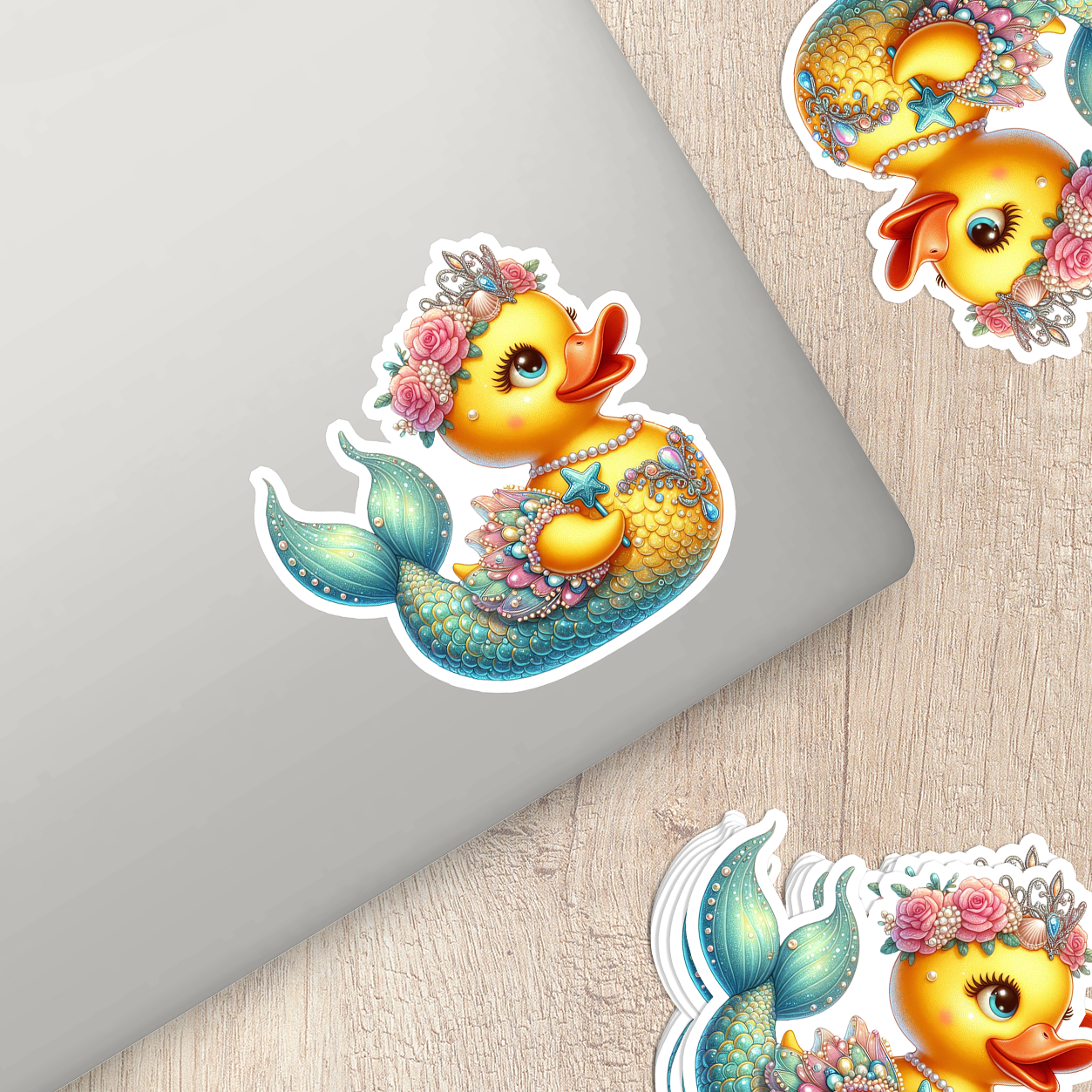 Mermaid Rubber Duck Vinyl Sticker