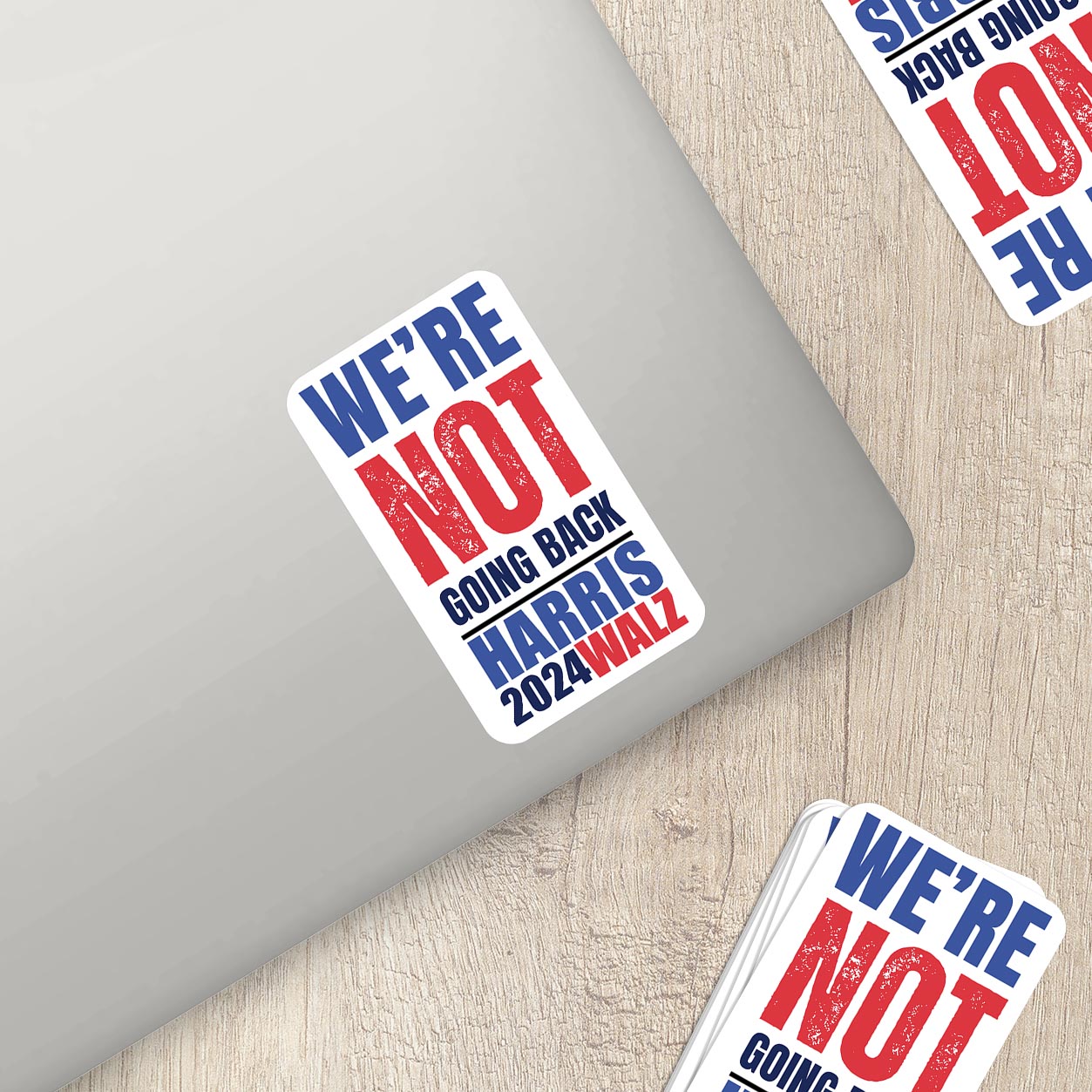 Harris Walz 2024 Vinyl Sticker - We're Not Going Back