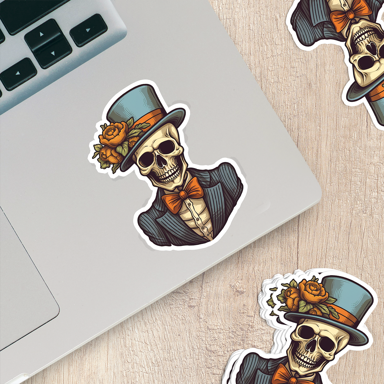 Spooky Skeleton Halloween Vinyl Sticker - Unleash the Haunting Vibes