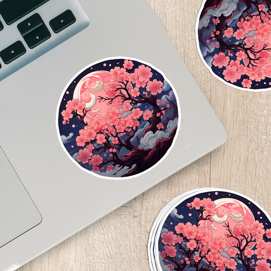 Cherry Blossom Vinyl Sticker - Embrace Nature's Beauty Anywhere You Go!