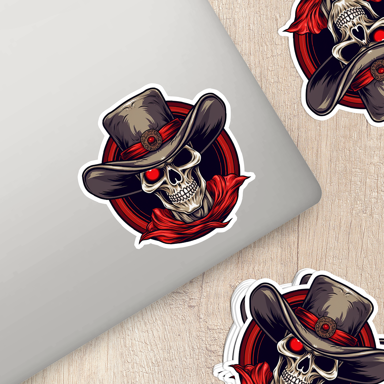 Skull Vinyl Sticker - A Bold Statement of Intrigue