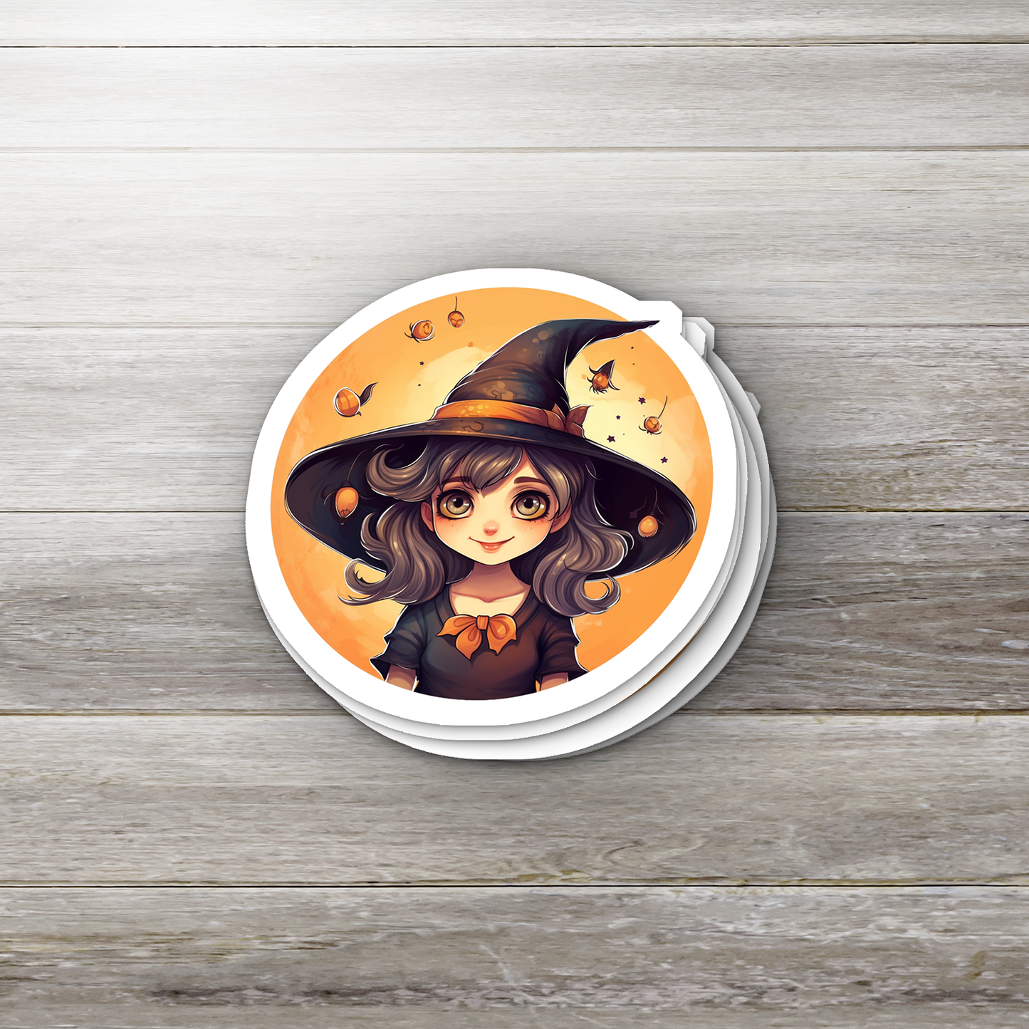 Cute Witch Vinyl Sticker - Adorable Magic for Any Surface