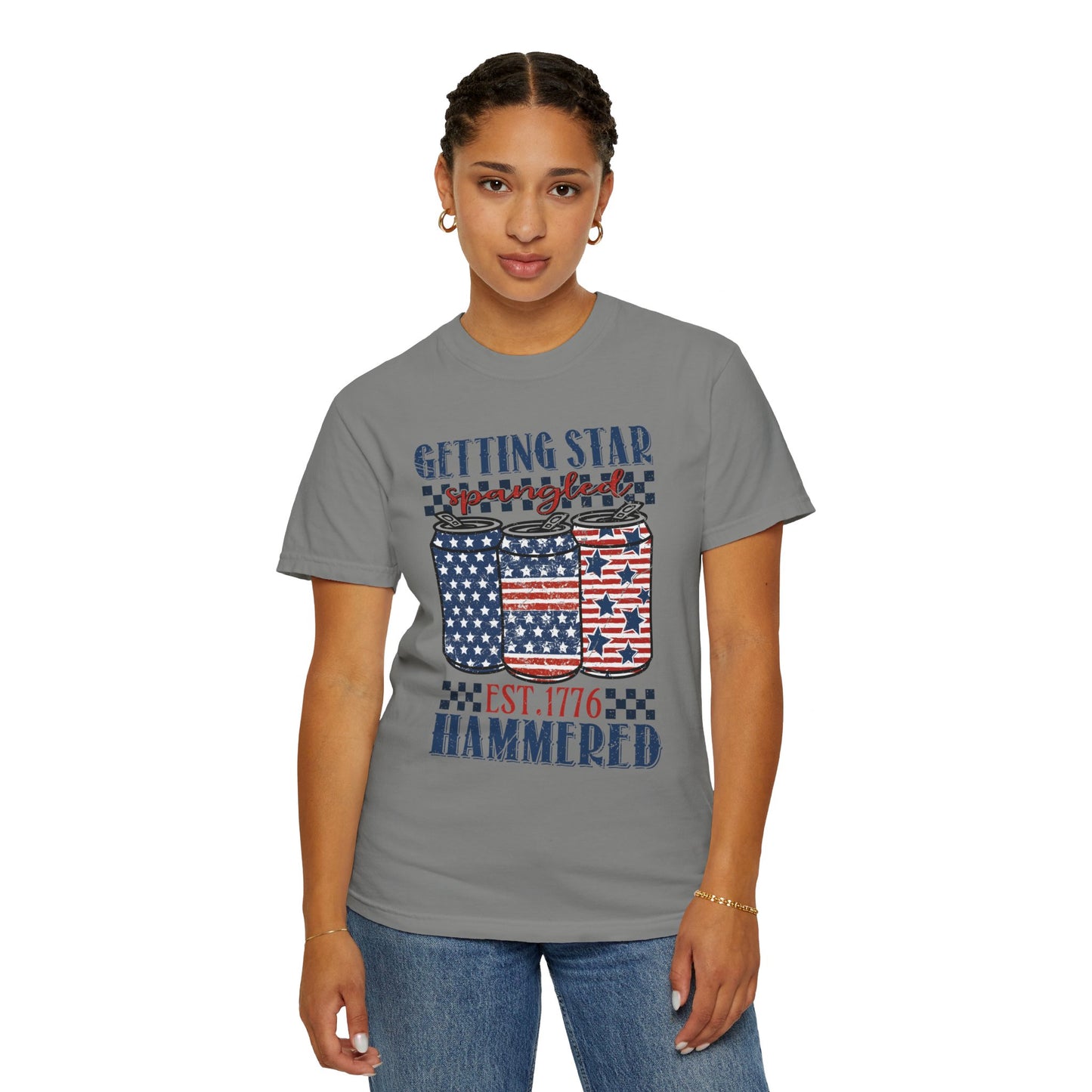 Getting Start Spangled Hammered Unisex Garment-Dyed T-shirt