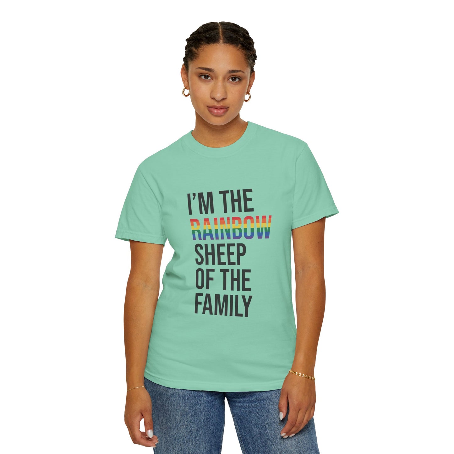 I'm The Rainbow Sheep of The Family Unisex Garment-Dyed T-shirt