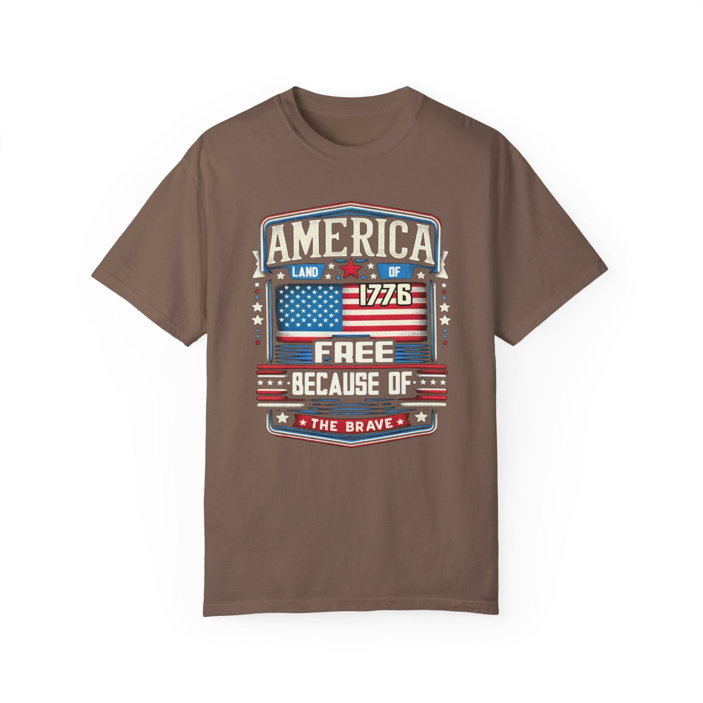 America Land of the Free  Unisex Garment-Dyed T-shirt