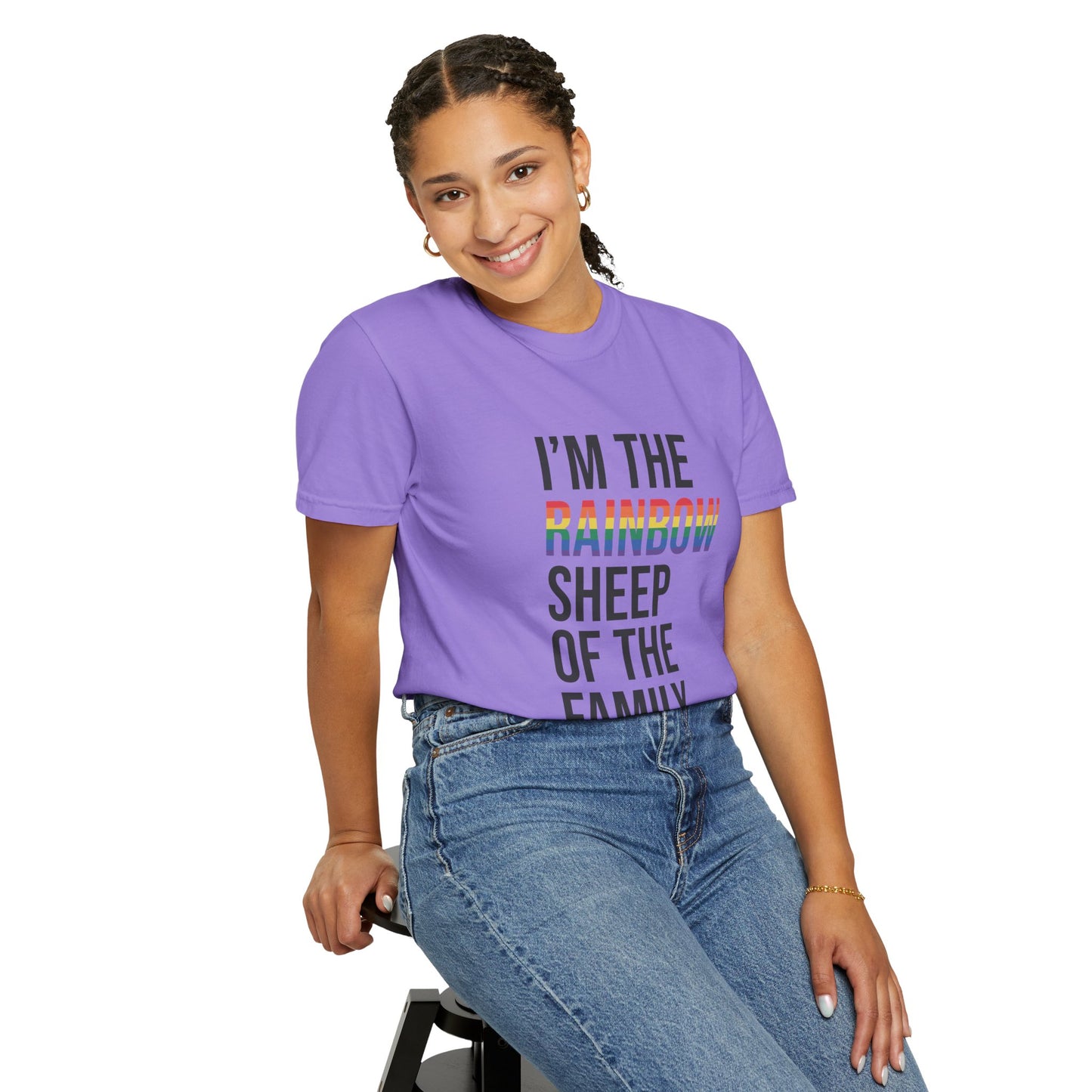 I'm The Rainbow Sheep of The Family Unisex Garment-Dyed T-shirt