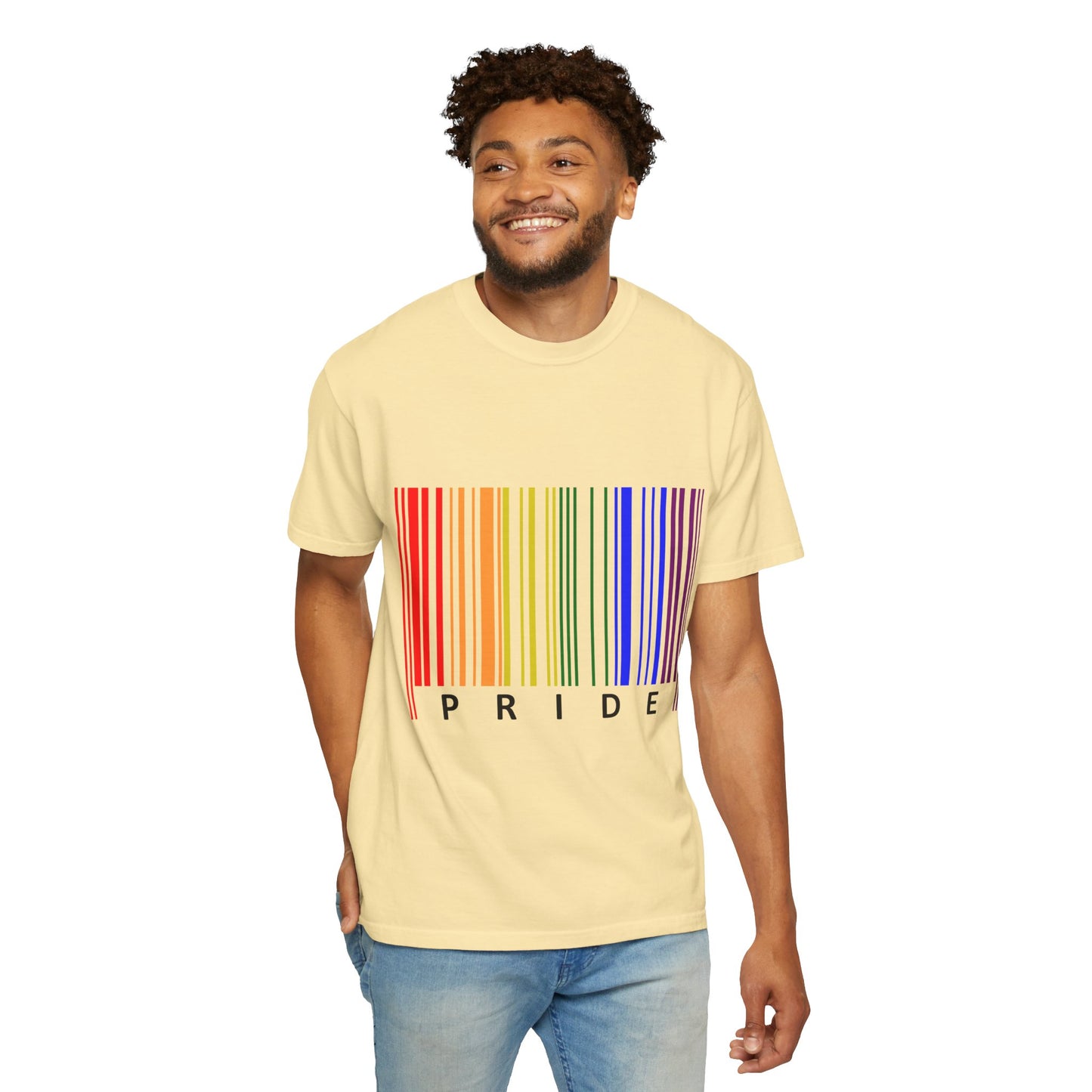 Pride Barcode Unisex Garment-Dyed T-shirt