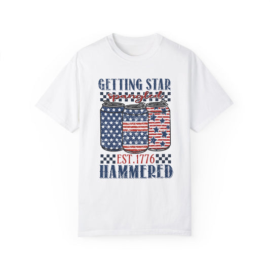 Getting Start Spangled Hammered Unisex Garment-Dyed T-shirt