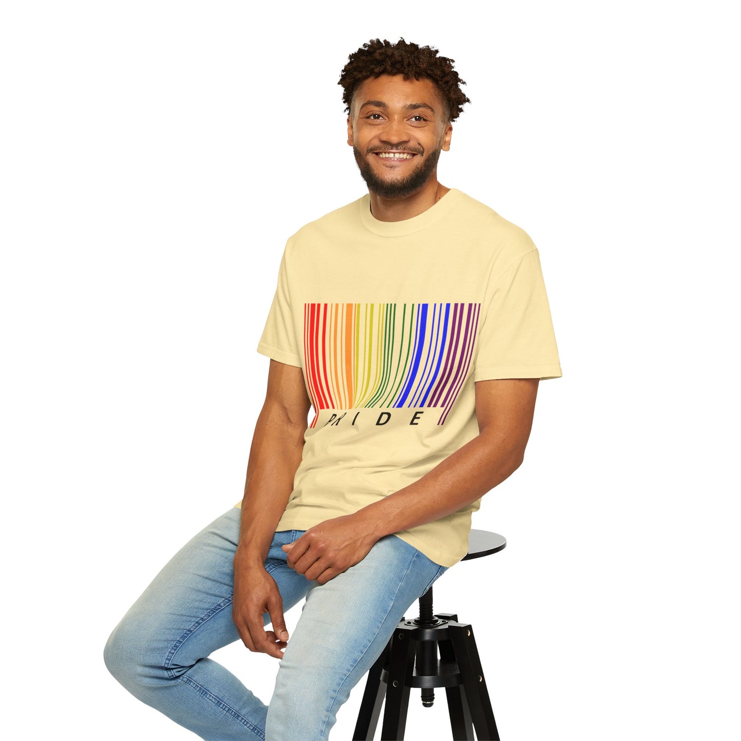 Pride Barcode Unisex Garment-Dyed T-shirt