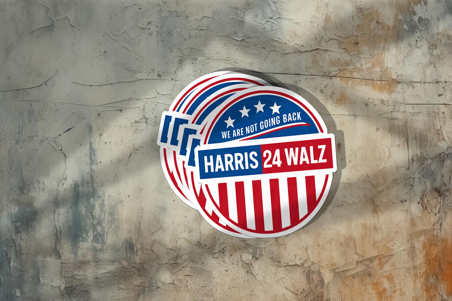 Harris Walz 2024 Vinyl Sticker - We're Not Going Back