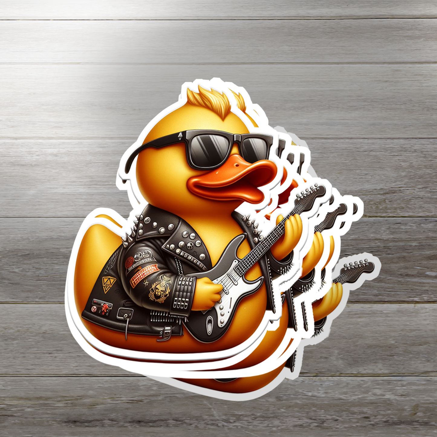 Rocker Rubber Duck Vinyl Sticker