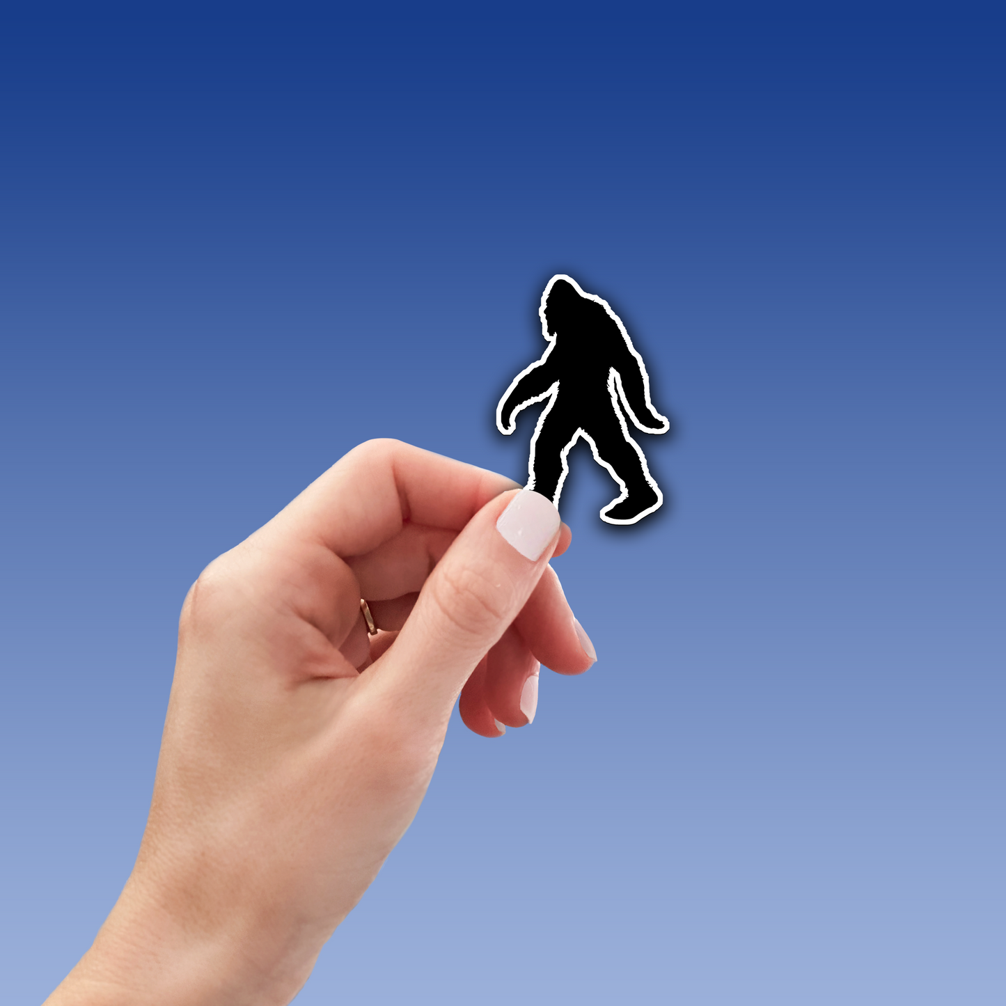 Bigfoot Silhouete Vinyl Sticker in Black - Add a Touch of Bigfoot Charm!