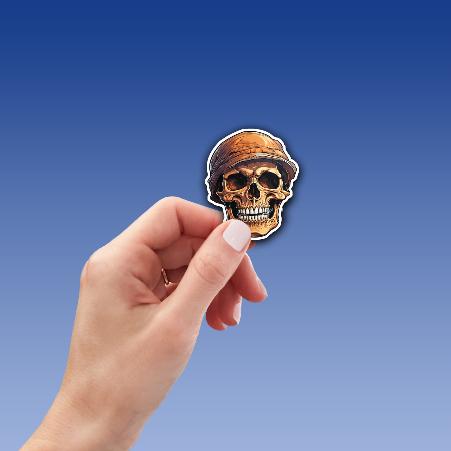 Skull Vinyl Sticker - A Bold Statement of Intrigue