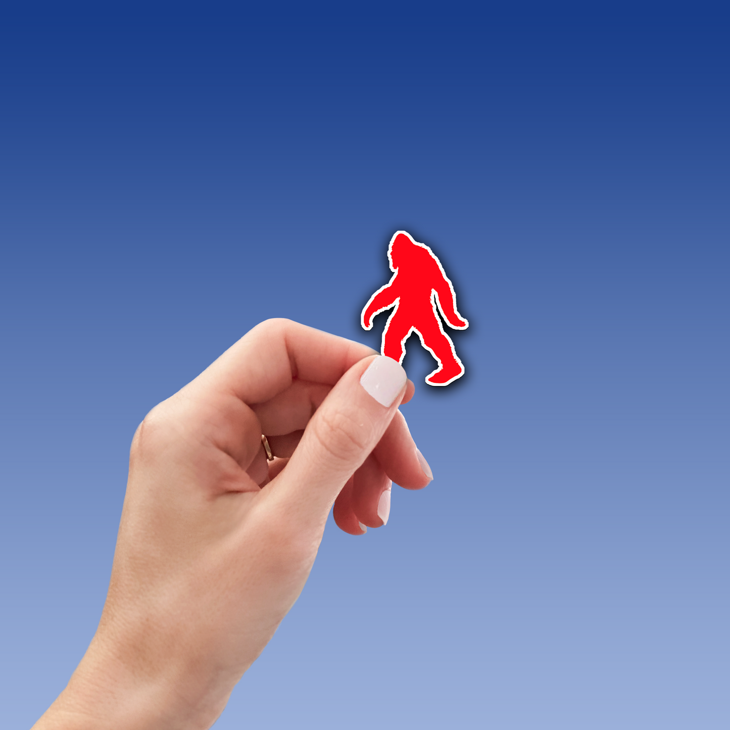 Bigfoot Silhouette Vinyl Sticker in Red - Add a Touch of Bigfoot Charm!