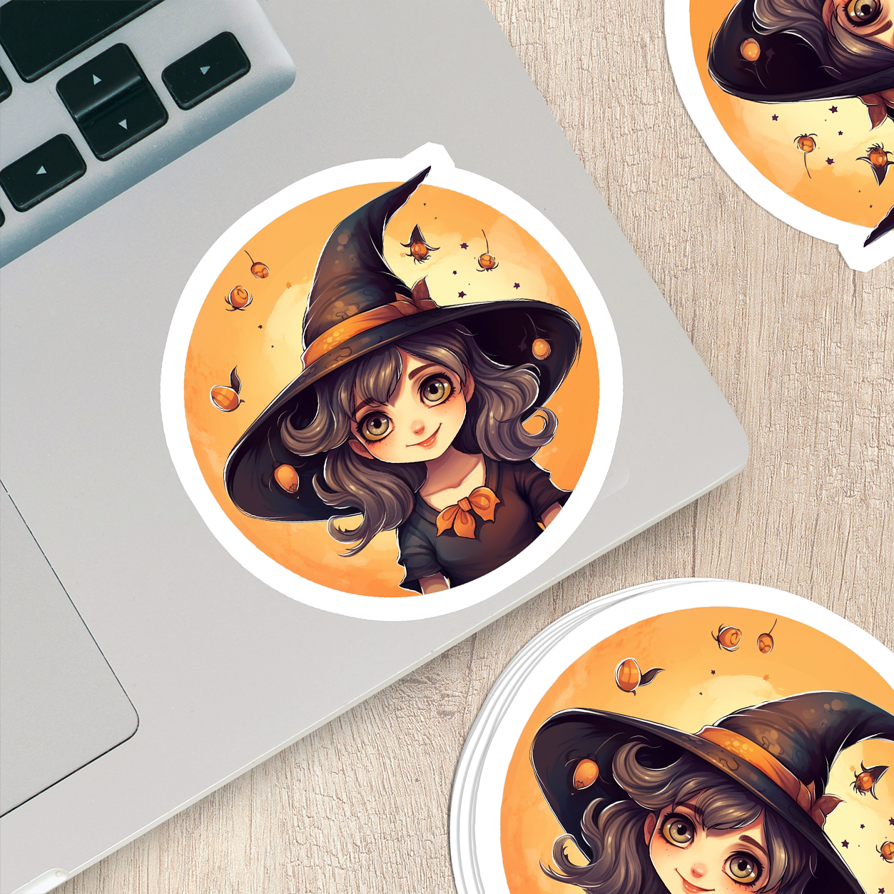 Cute Witch Vinyl Sticker - Adorable Magic for Any Surface