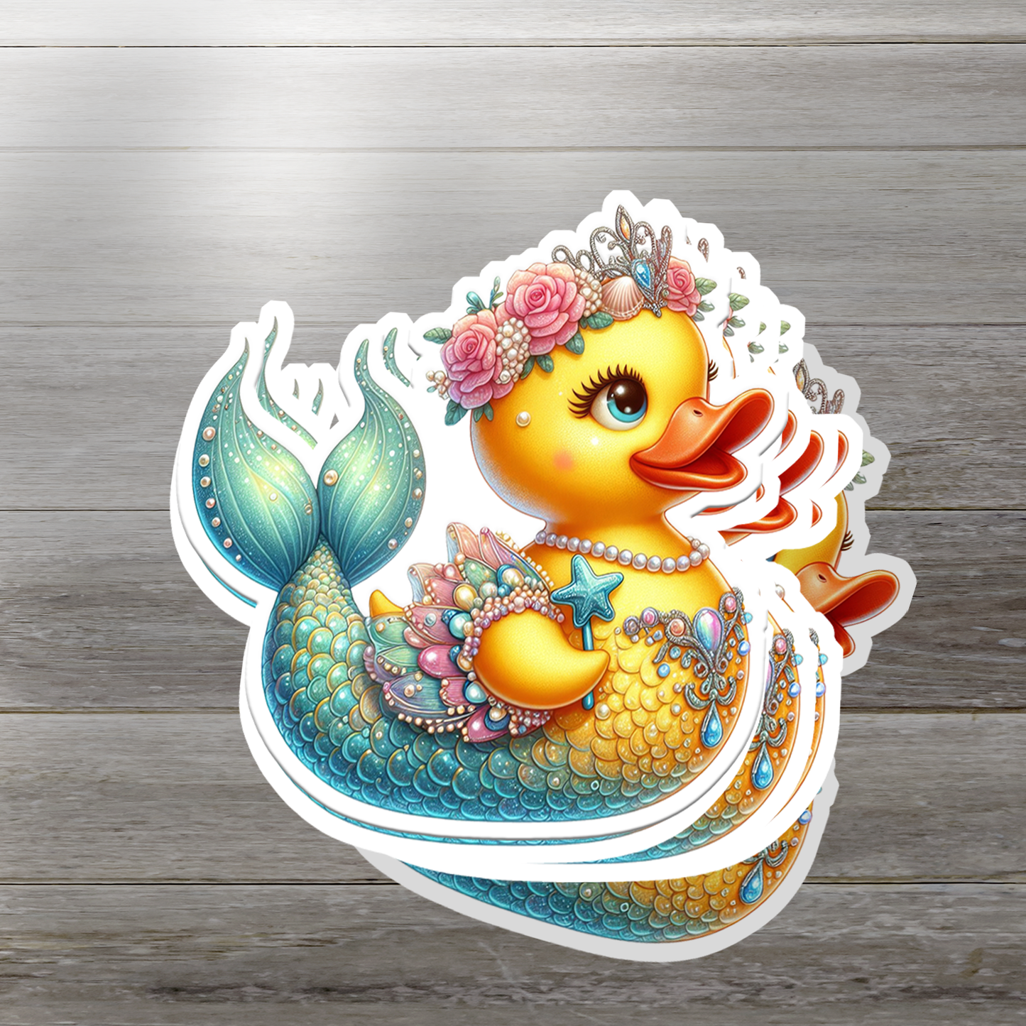 Mermaid Rubber Duck Vinyl Sticker