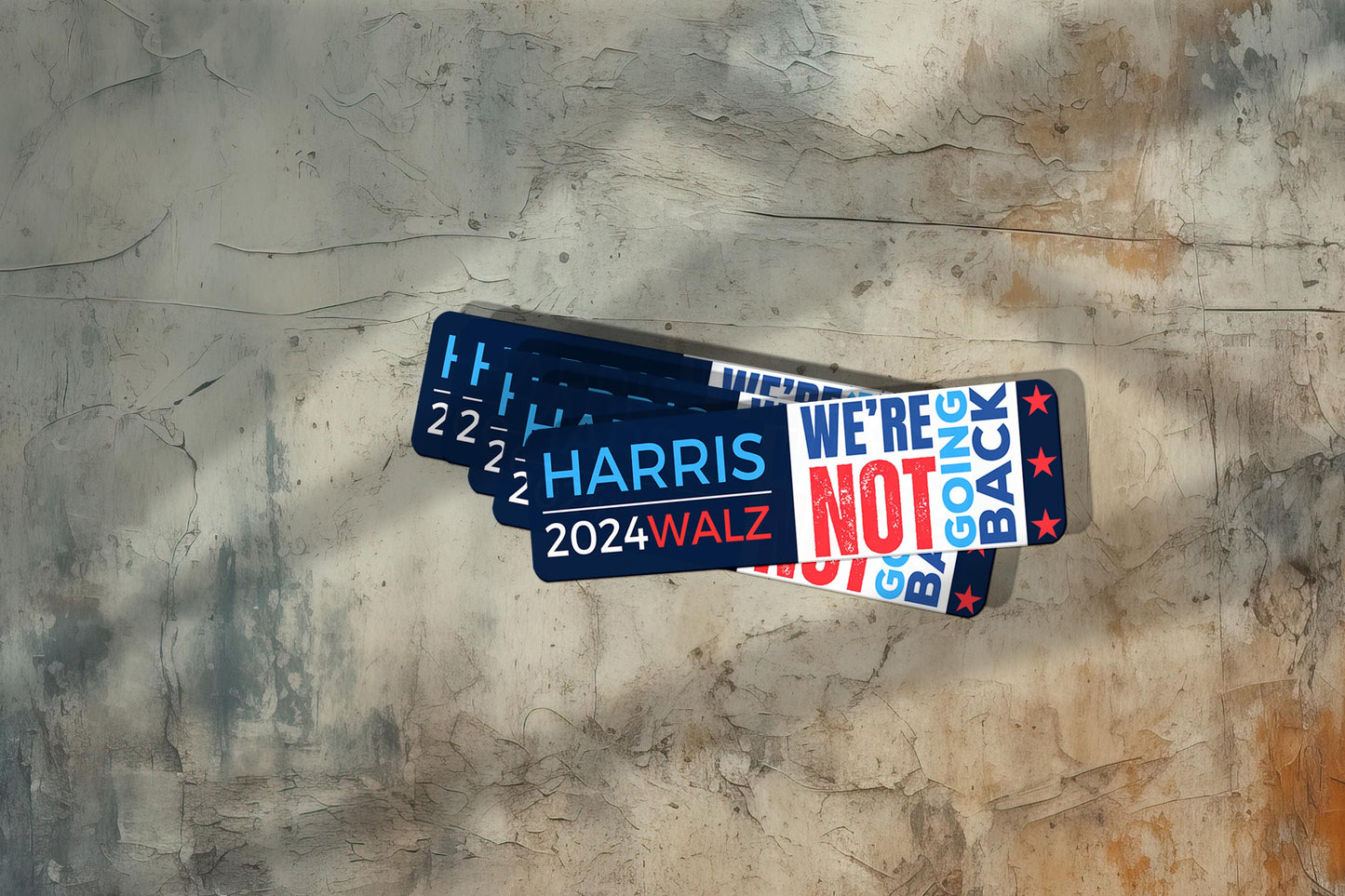 Harris Walz 2024 Vinyl Sticker - We're Not Going Back