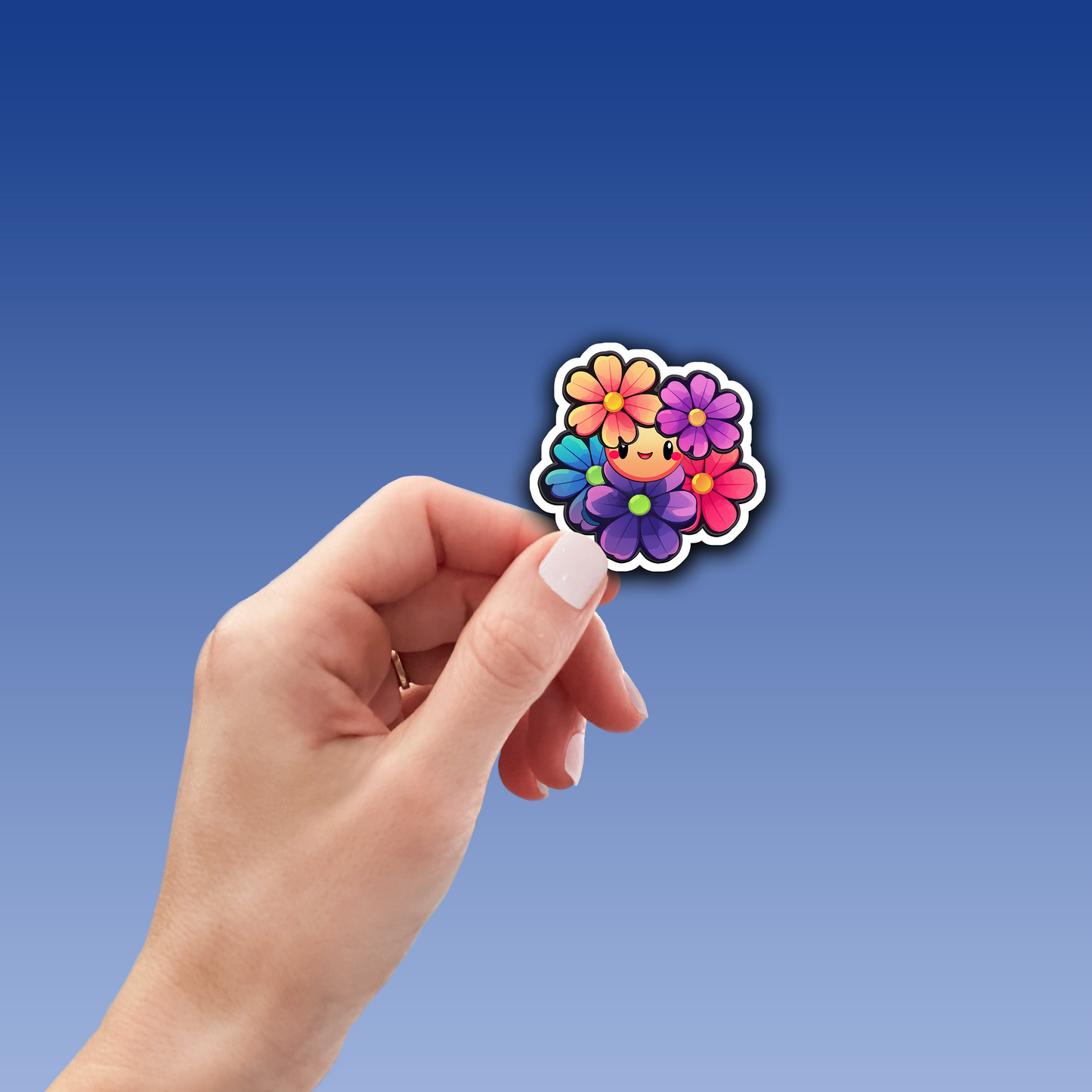 Charming Flower Vinyl Sticker - Blossom Your World with Delight