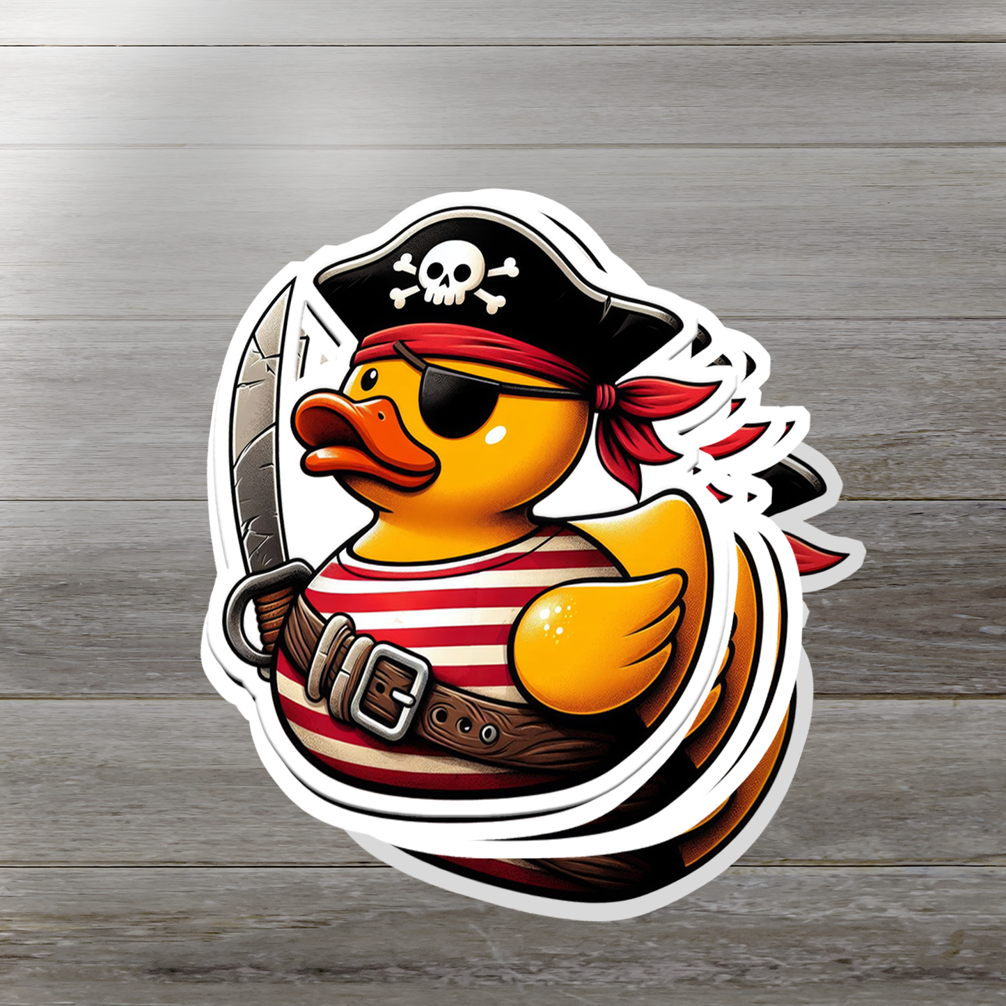 Pirate Rubber Duck Vinyl Sticker