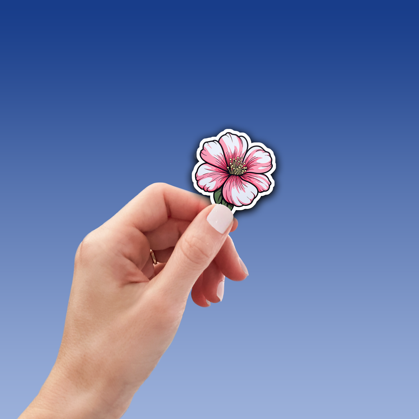 Charming Flower Vinyl Sticker - Blossom Your World with Delight