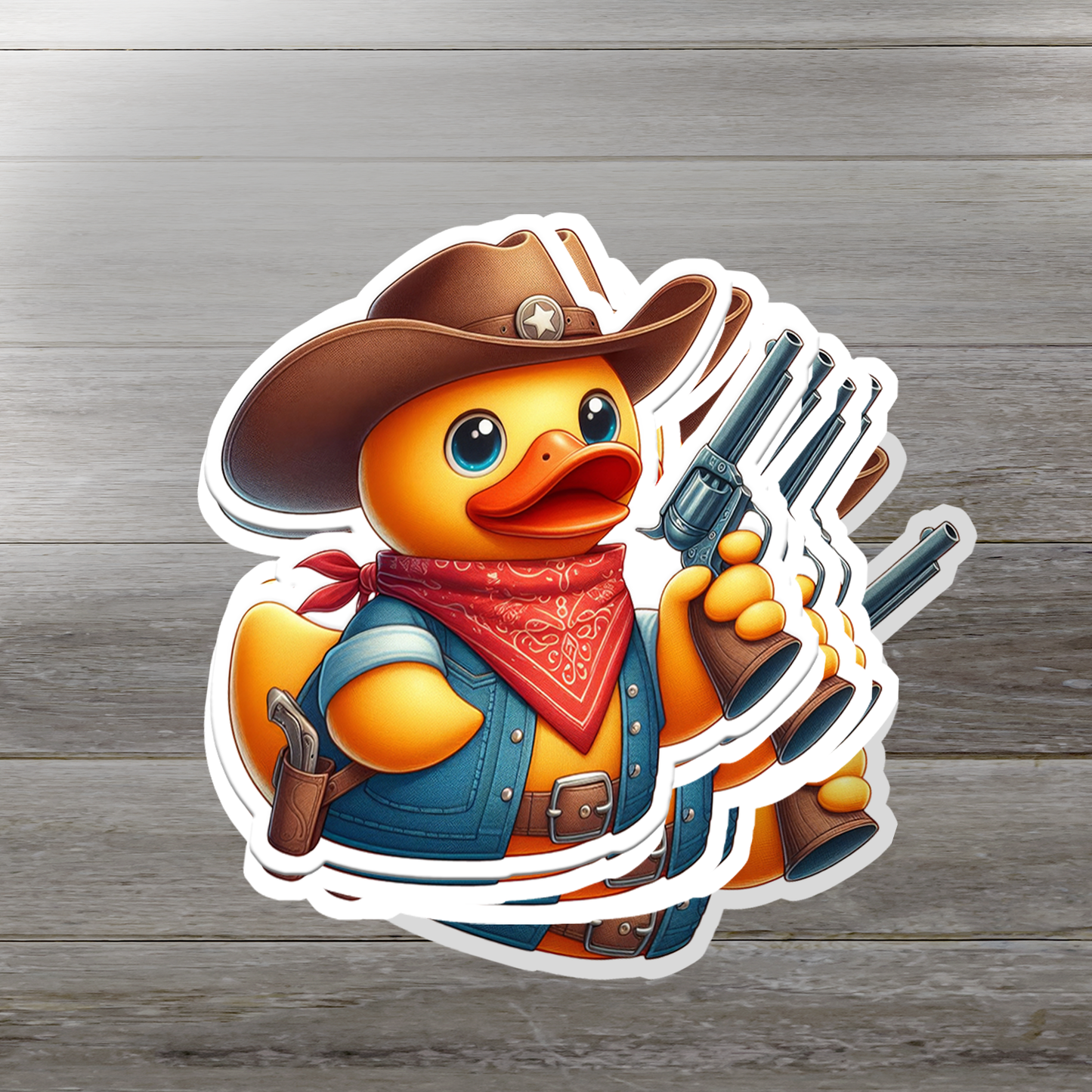 Cowboy Rubber Duck Vinyl Sticker