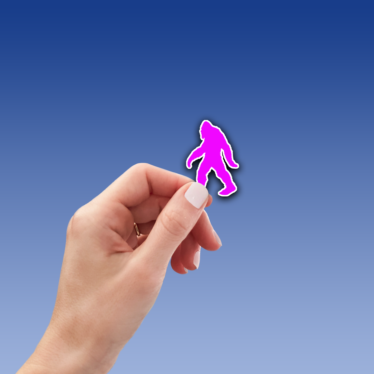 Bigfoot Silhouette Vinyl Sticker in Pink - Add a Touch of Bigfoot Charm!