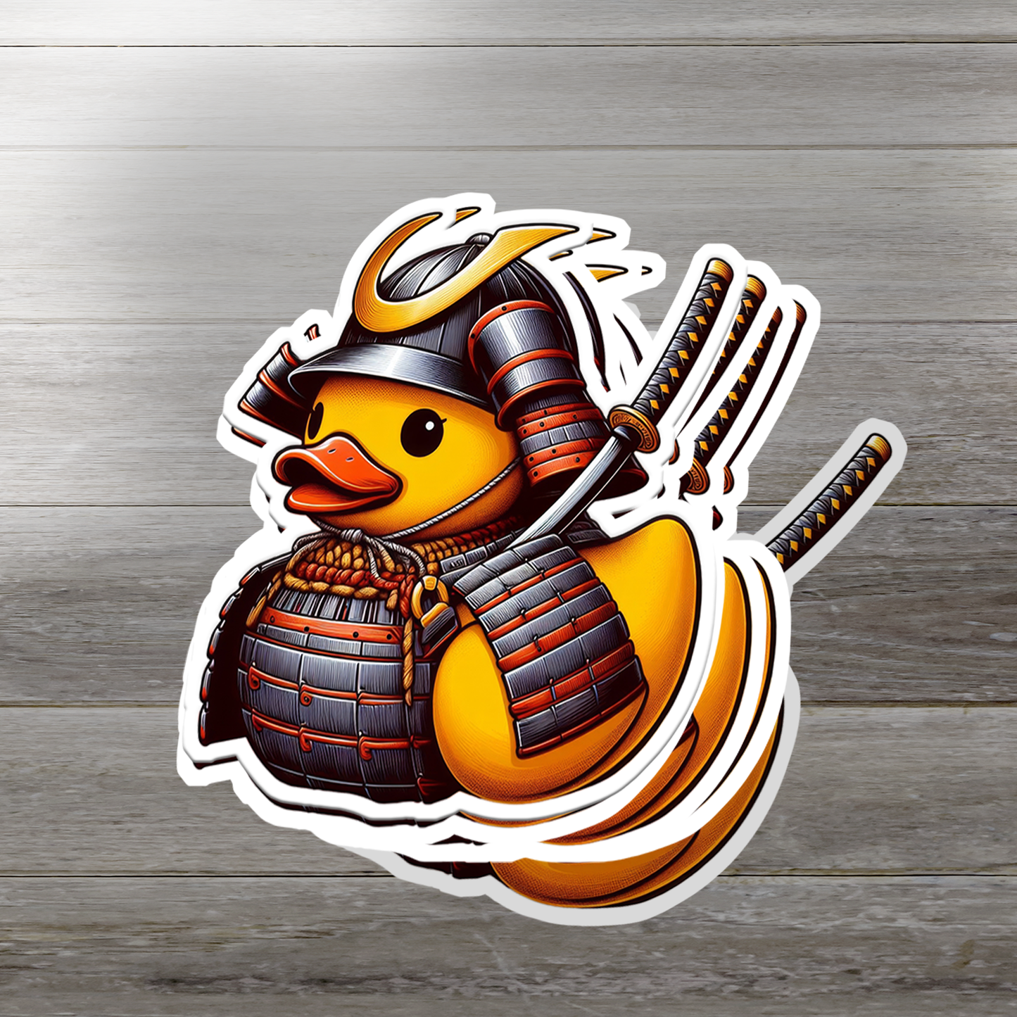 Samurai Rubber Duck Vinyl Sticker