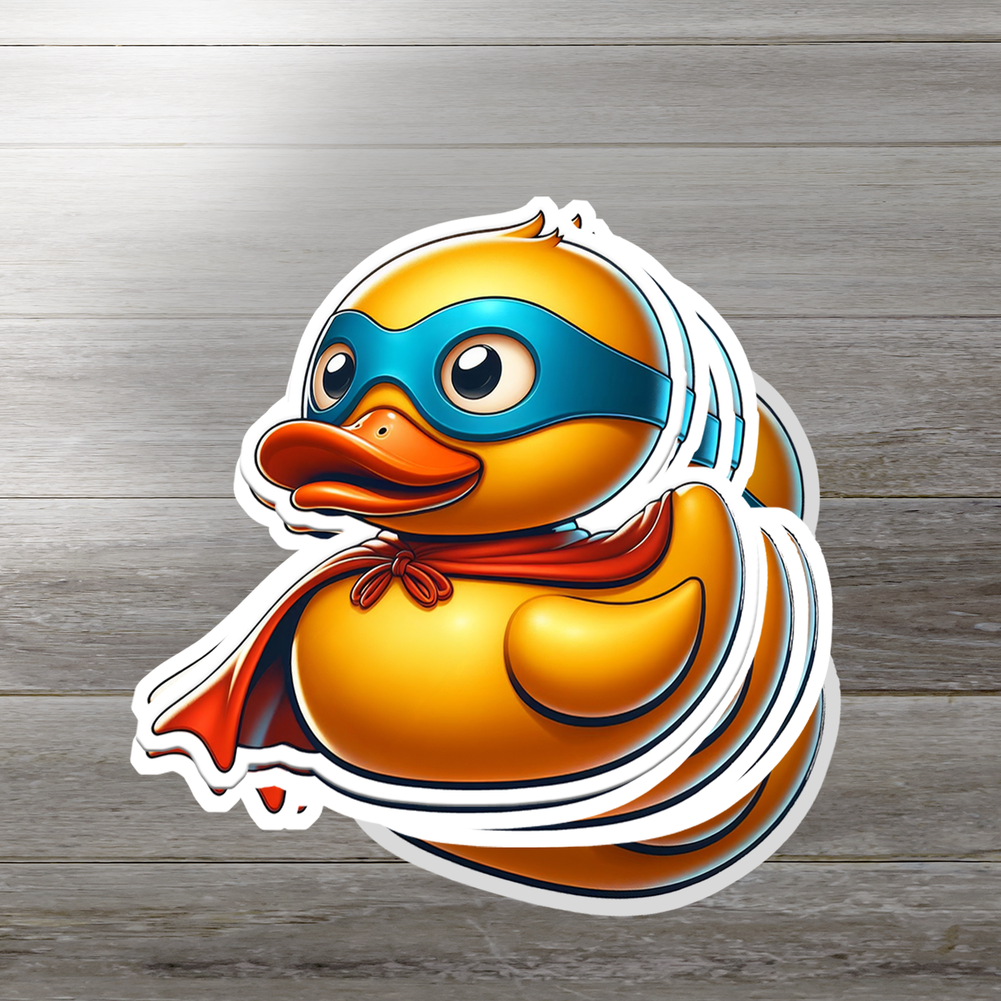 Super Hero Rubber Duck Vinyl Sticker