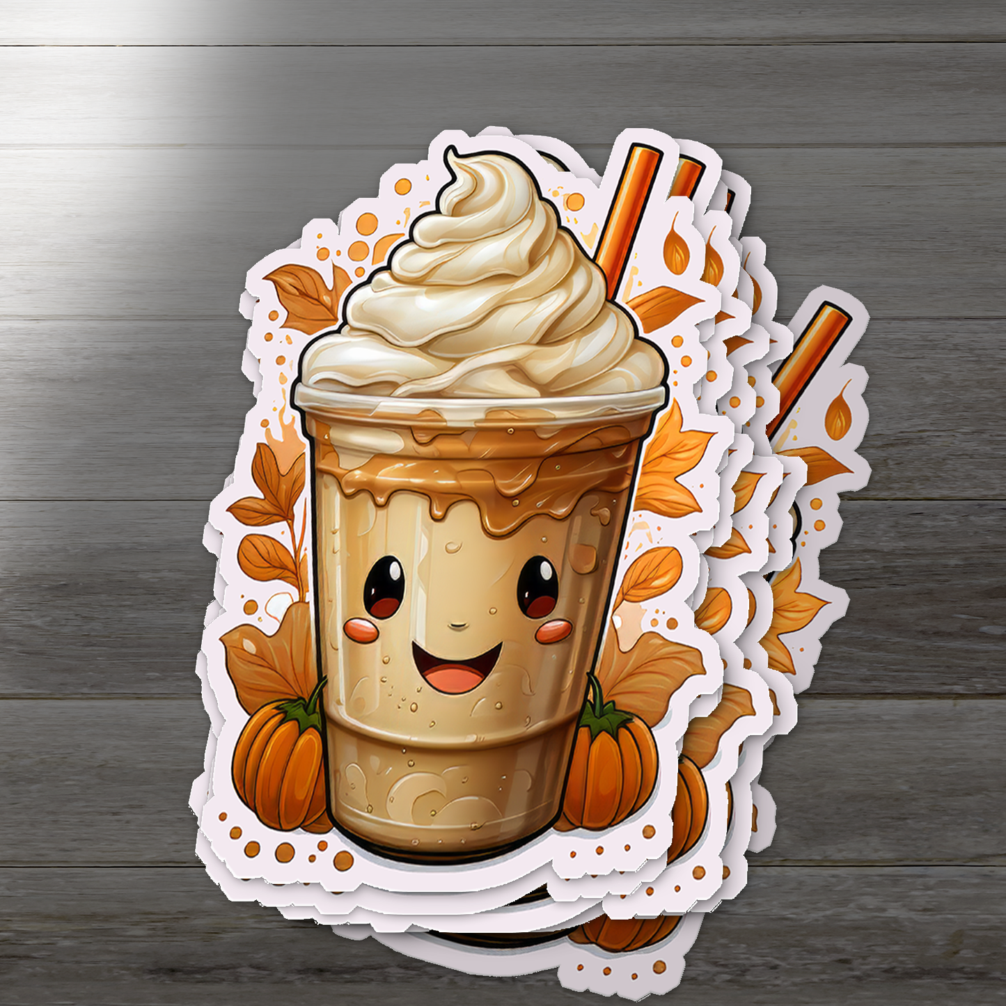 Pumpkin Spice Latte Vinyl Sticker - Sip, Savor, and Stick!