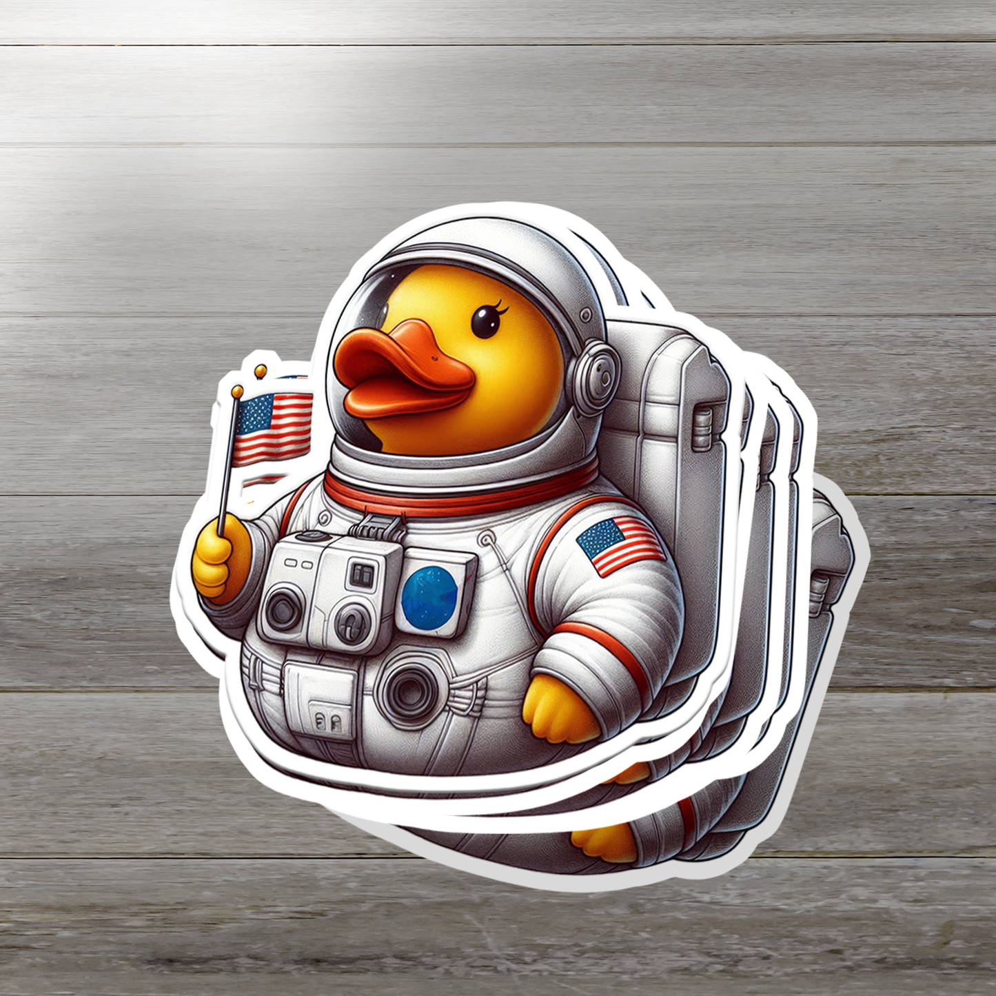 Astronaut Rubber Duck Vinyl Sticker