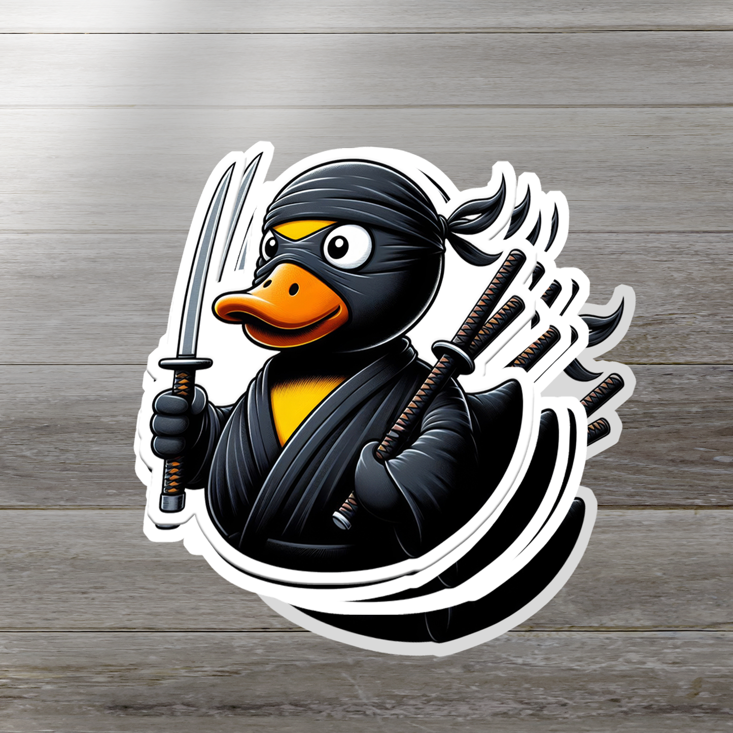 Ninja Rubber Duck Vinyl Sticker