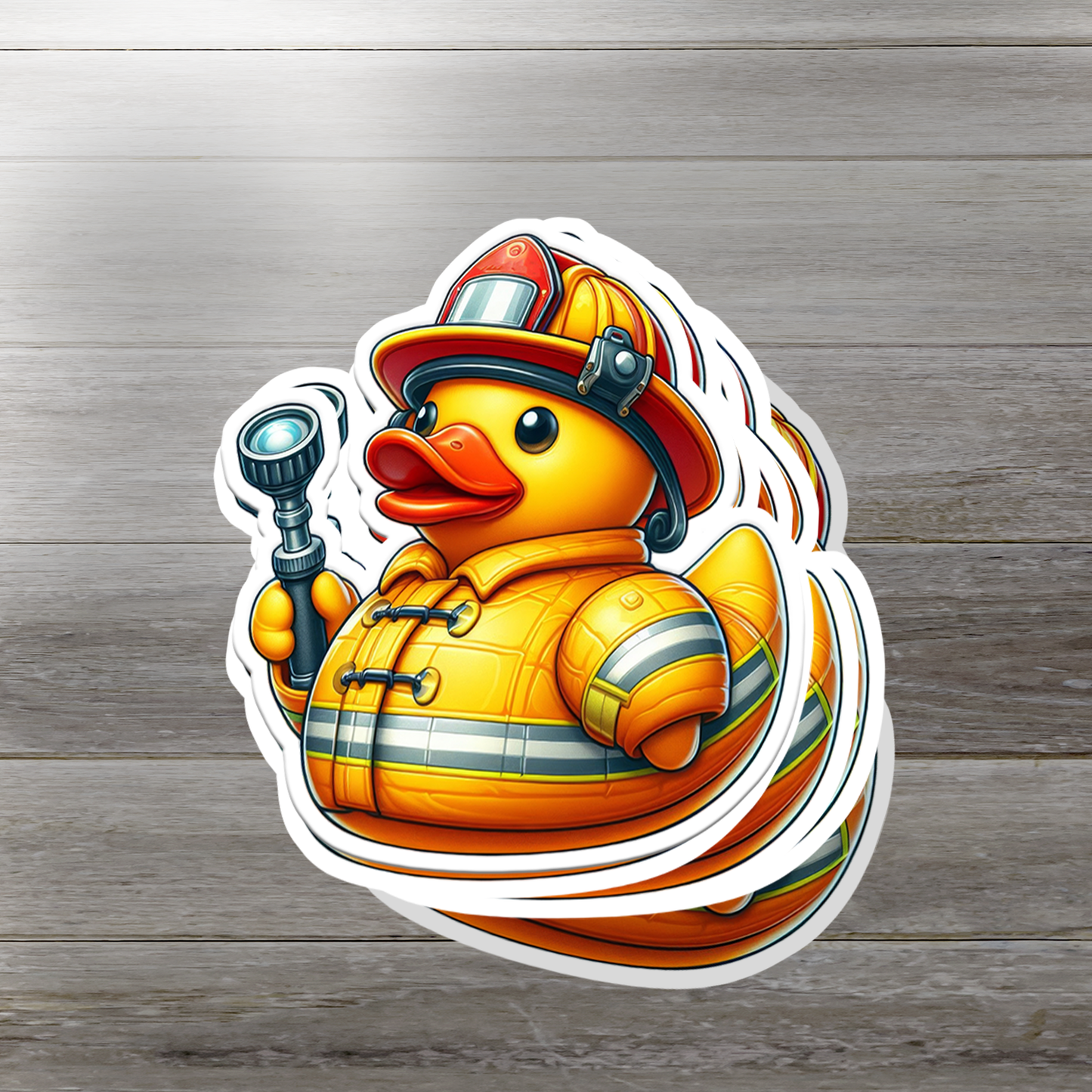 Firefighter Rubber Duck Vinyl Sticker