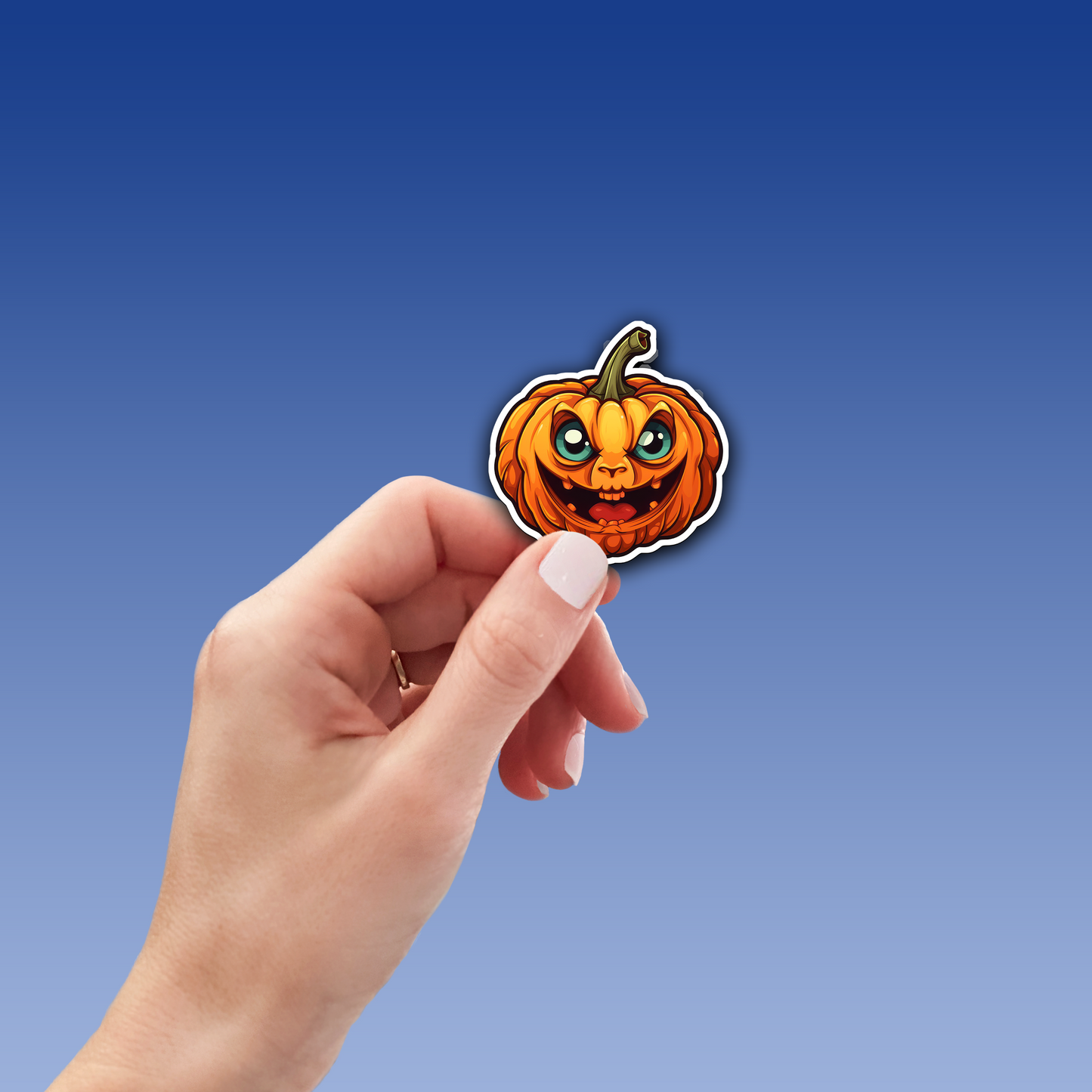 Jack-o'-Lantern Vinyl Sticker - Unleash the Frightful Spirit