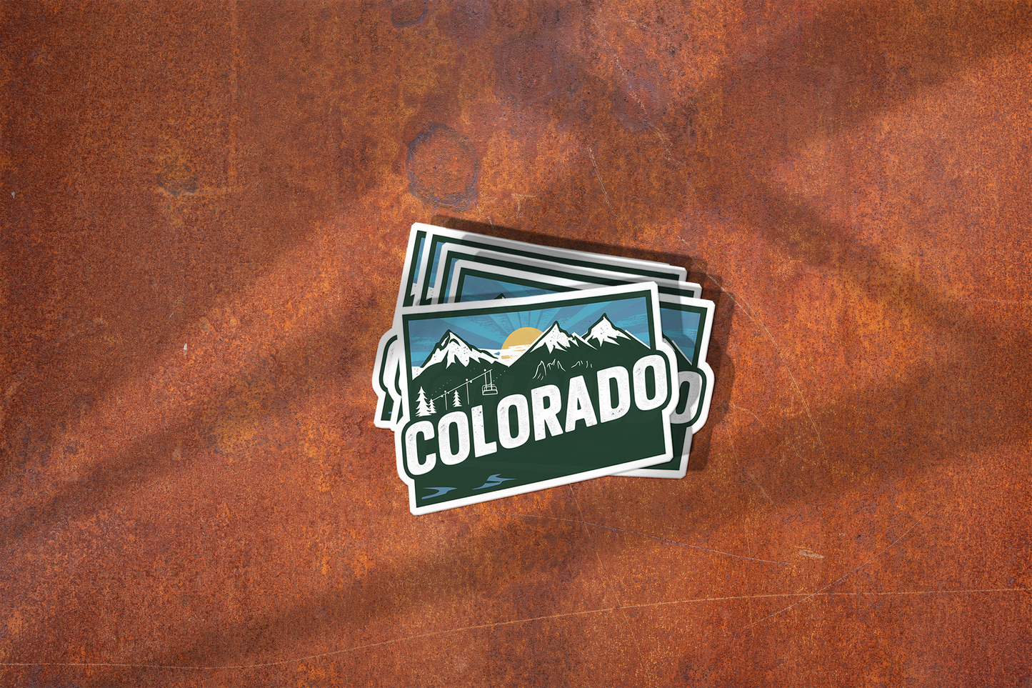 Retro Vinyl State Sticker - Colorado