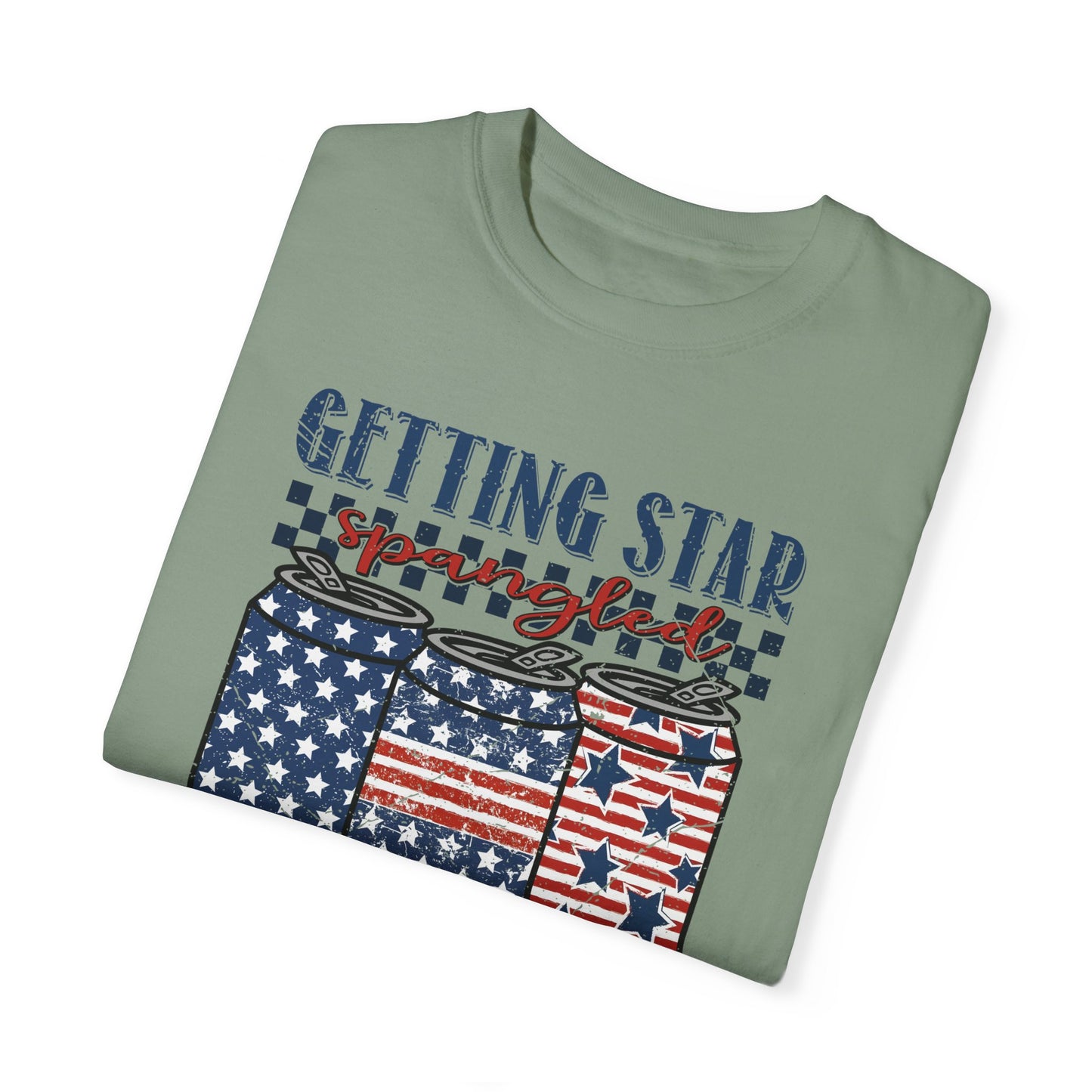 Getting Start Spangled Hammered Unisex Garment-Dyed T-shirt