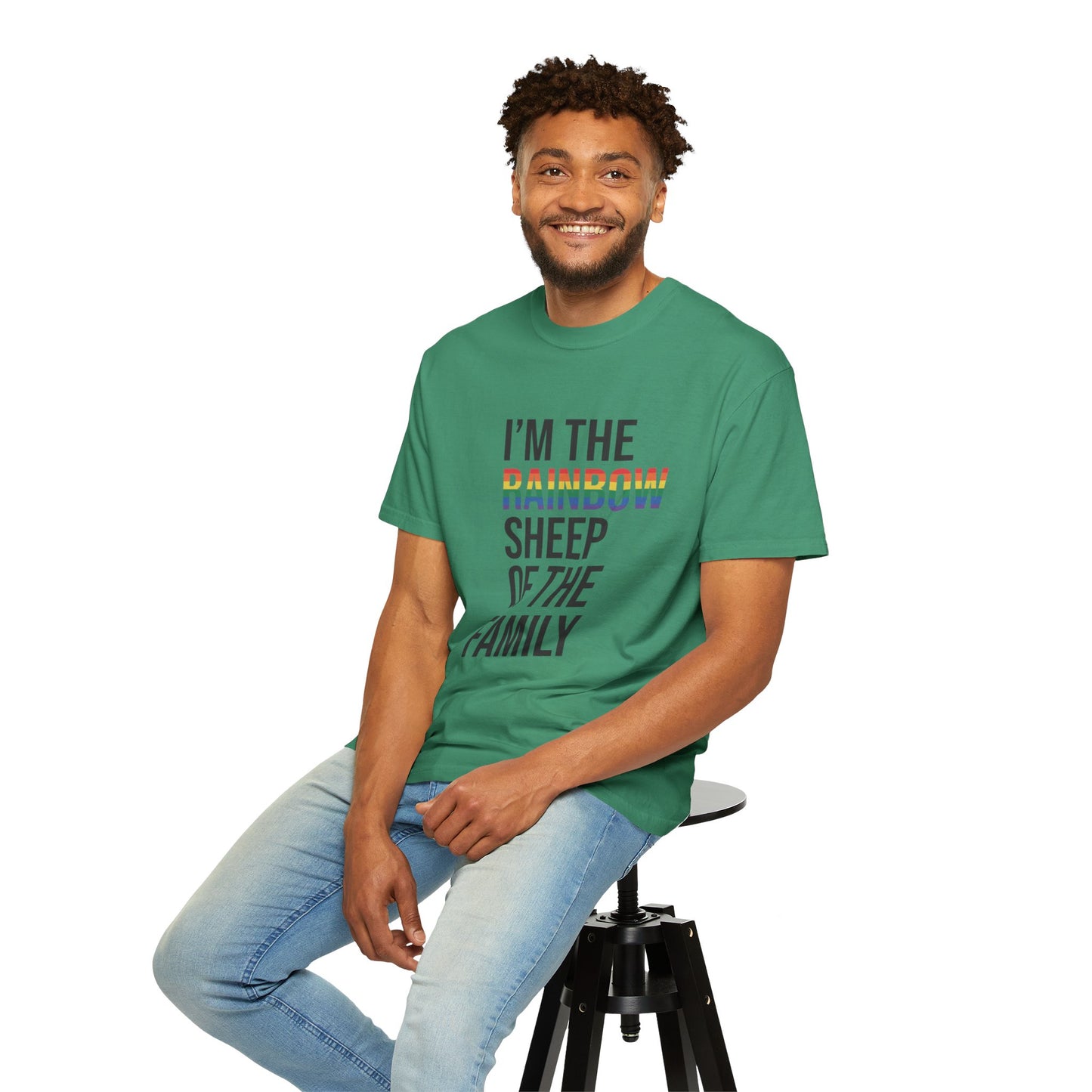 I'm The Rainbow Sheep of The Family Unisex Garment-Dyed T-shirt