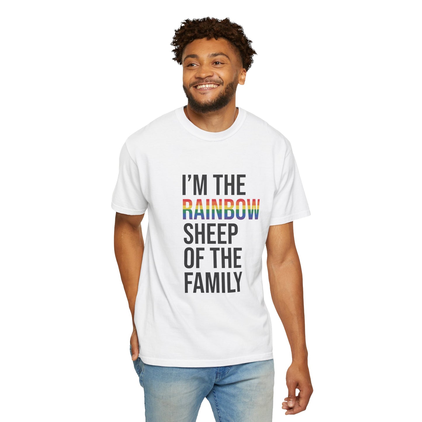 I'm The Rainbow Sheep of The Family Unisex Garment-Dyed T-shirt