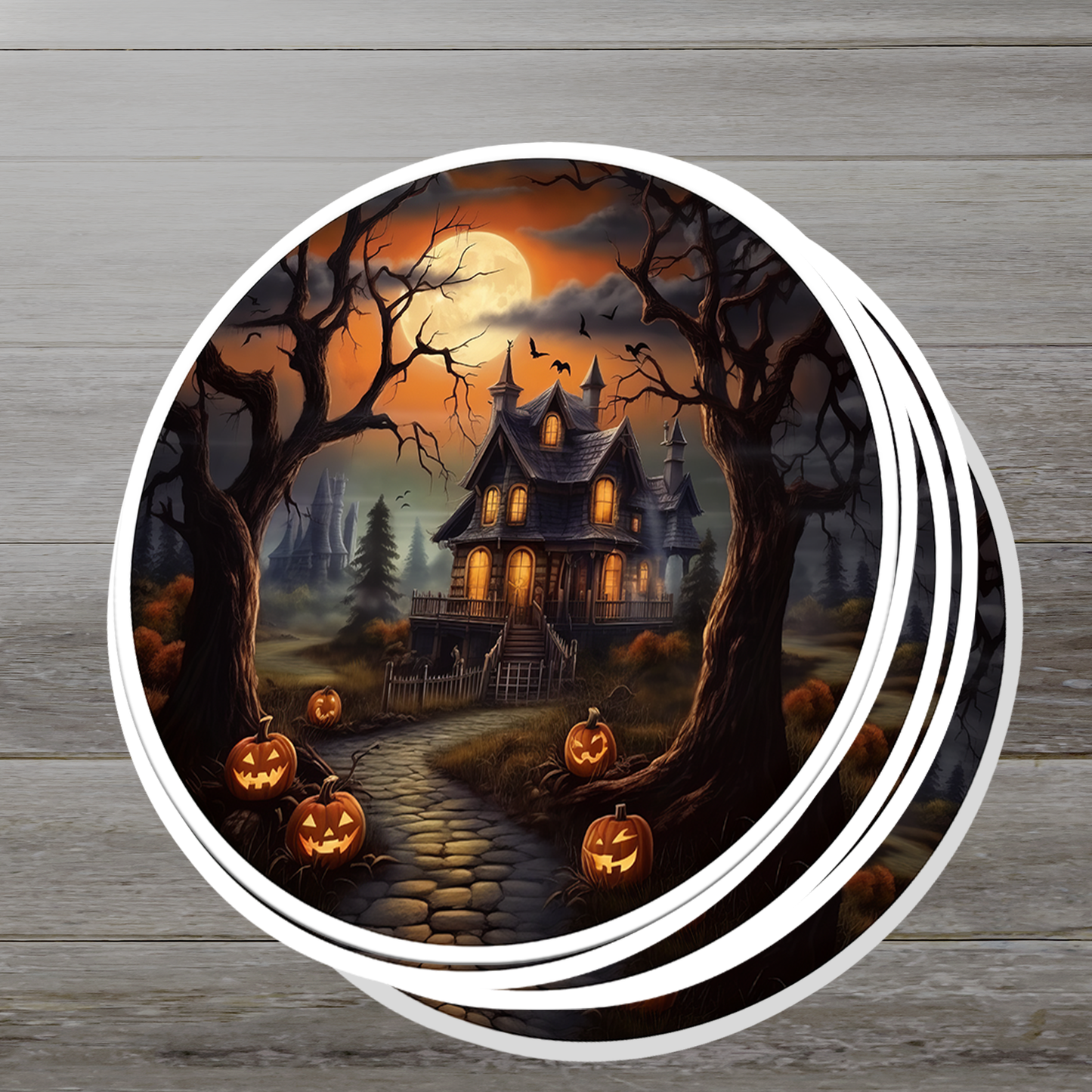 Haunted House Vinyl Sticker - Unveil the Mystery on Your Gear