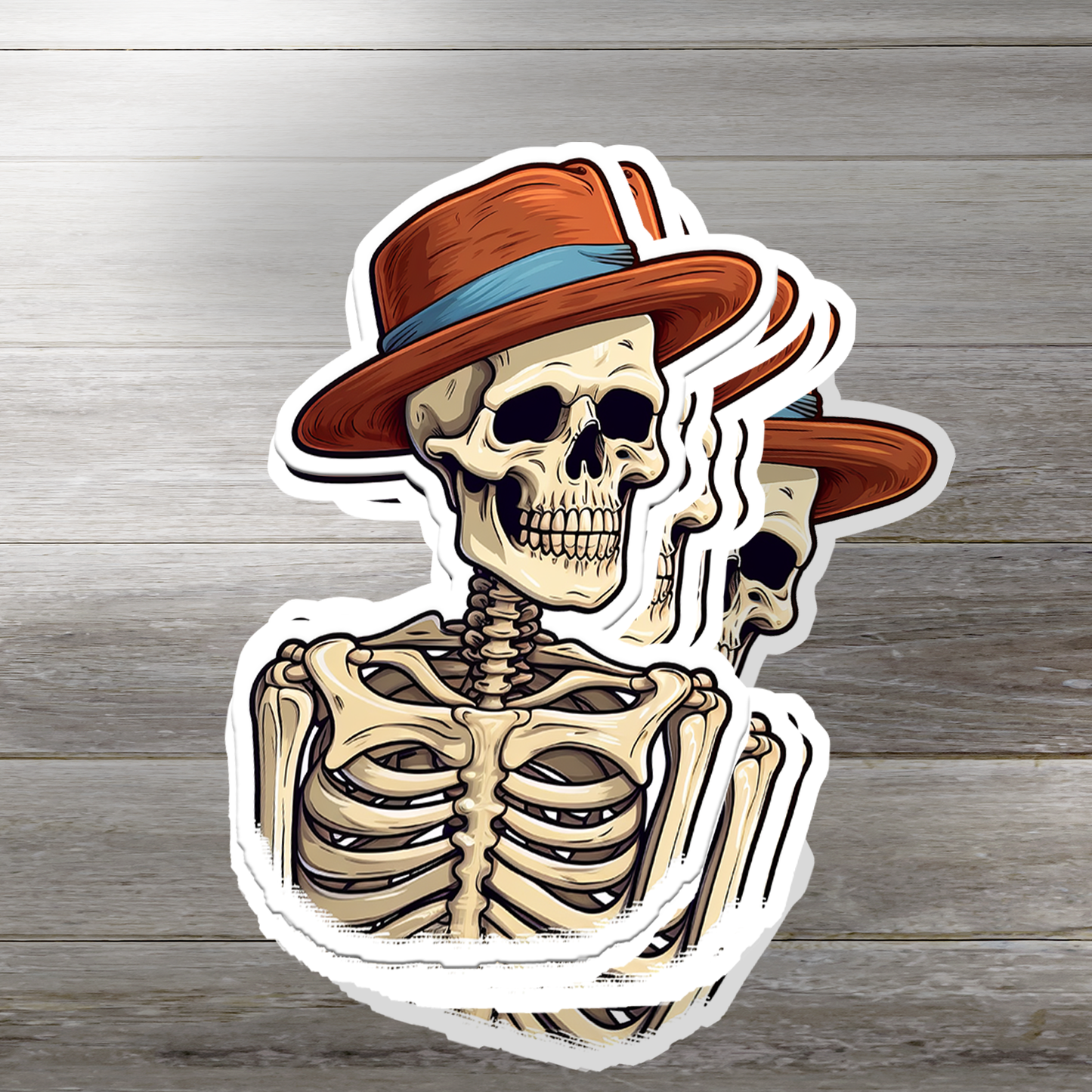 Spooky Skeleton Halloween Vinyl Sticker - Unleash the Haunting Vibes