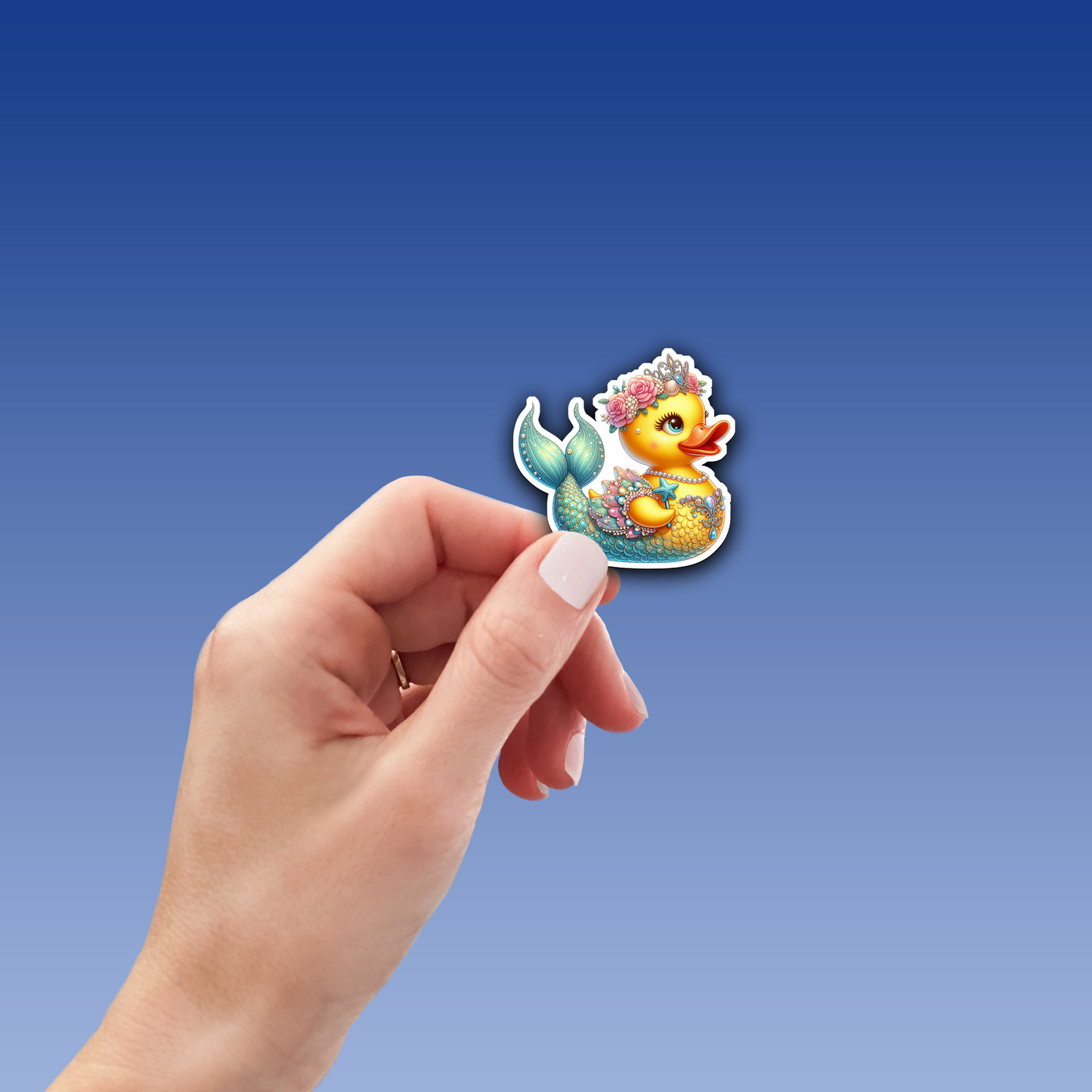 Mermaid Rubber Duck Vinyl Sticker