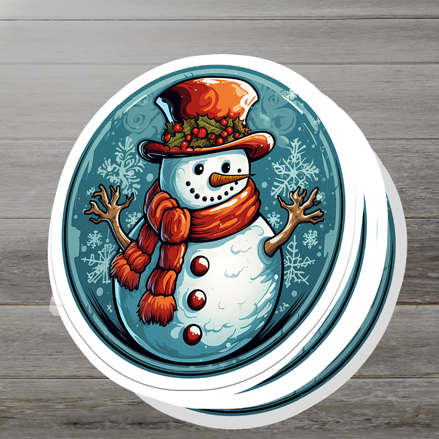 Snowman Vinyl Sticker - Add a Frosty Friend to Your Life