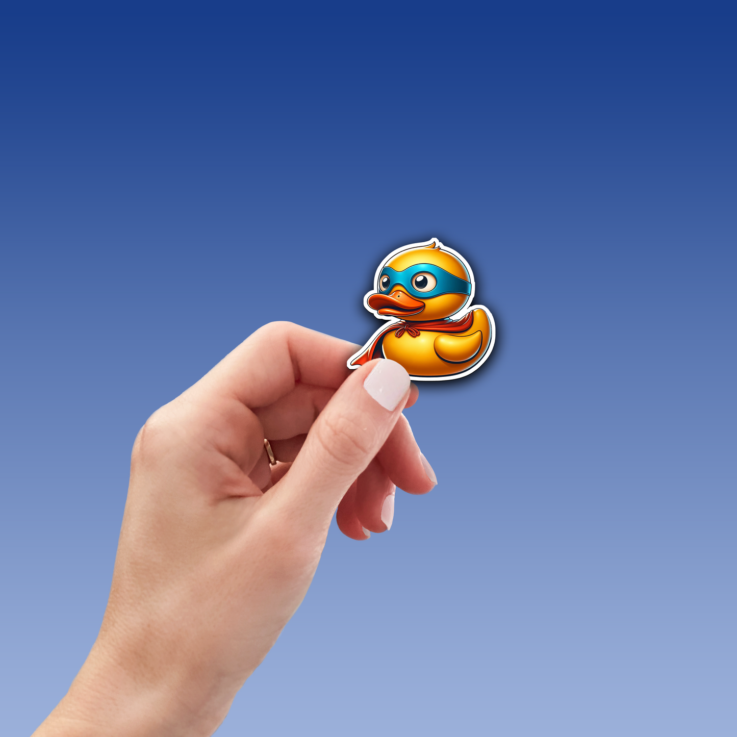 Super Hero Rubber Duck Vinyl Sticker