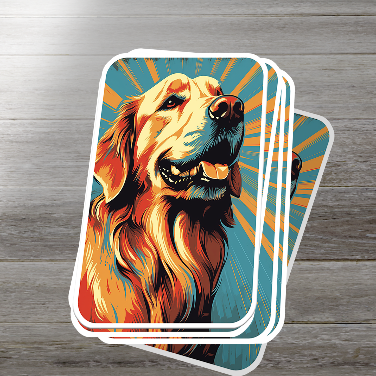 Golden Retriever Vinyl Sticker - Bring Home the Joy of a Golden Friend