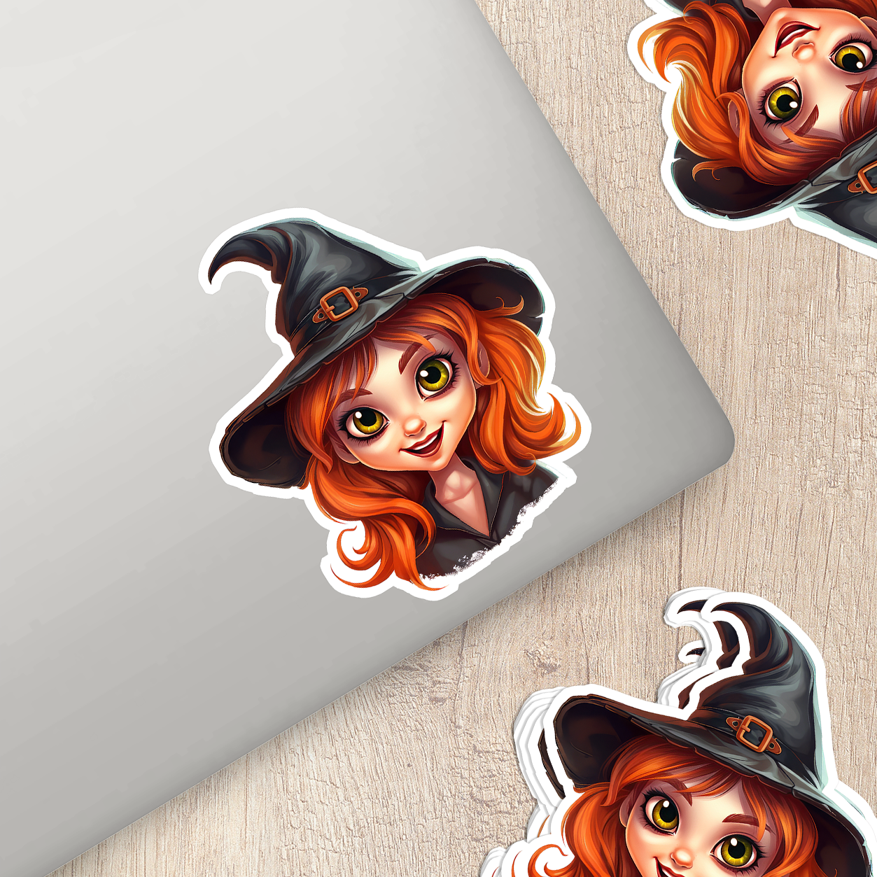 Happy Witch Vinyl Sticker - Spreading Smiles and Magic Everywhere