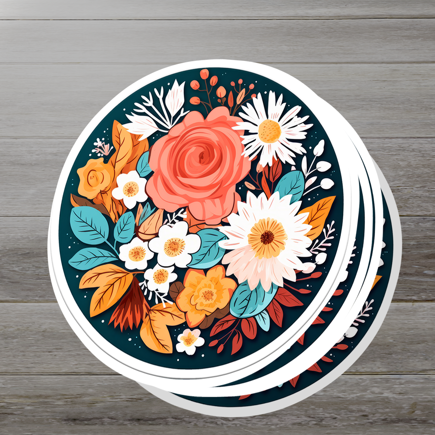 Charming Flower Vinyl Sticker - Blossom Your World with Delight