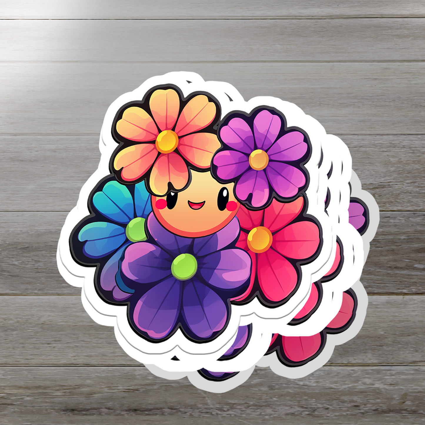 Charming Flower Vinyl Sticker - Blossom Your World with Delight