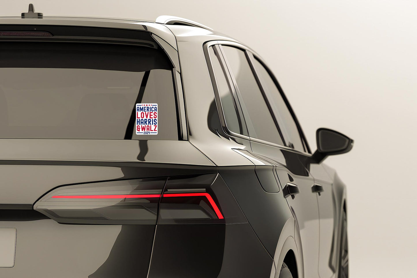 Harris Walz 2024 Vinyl Sticker - America Loves Harris & Walz